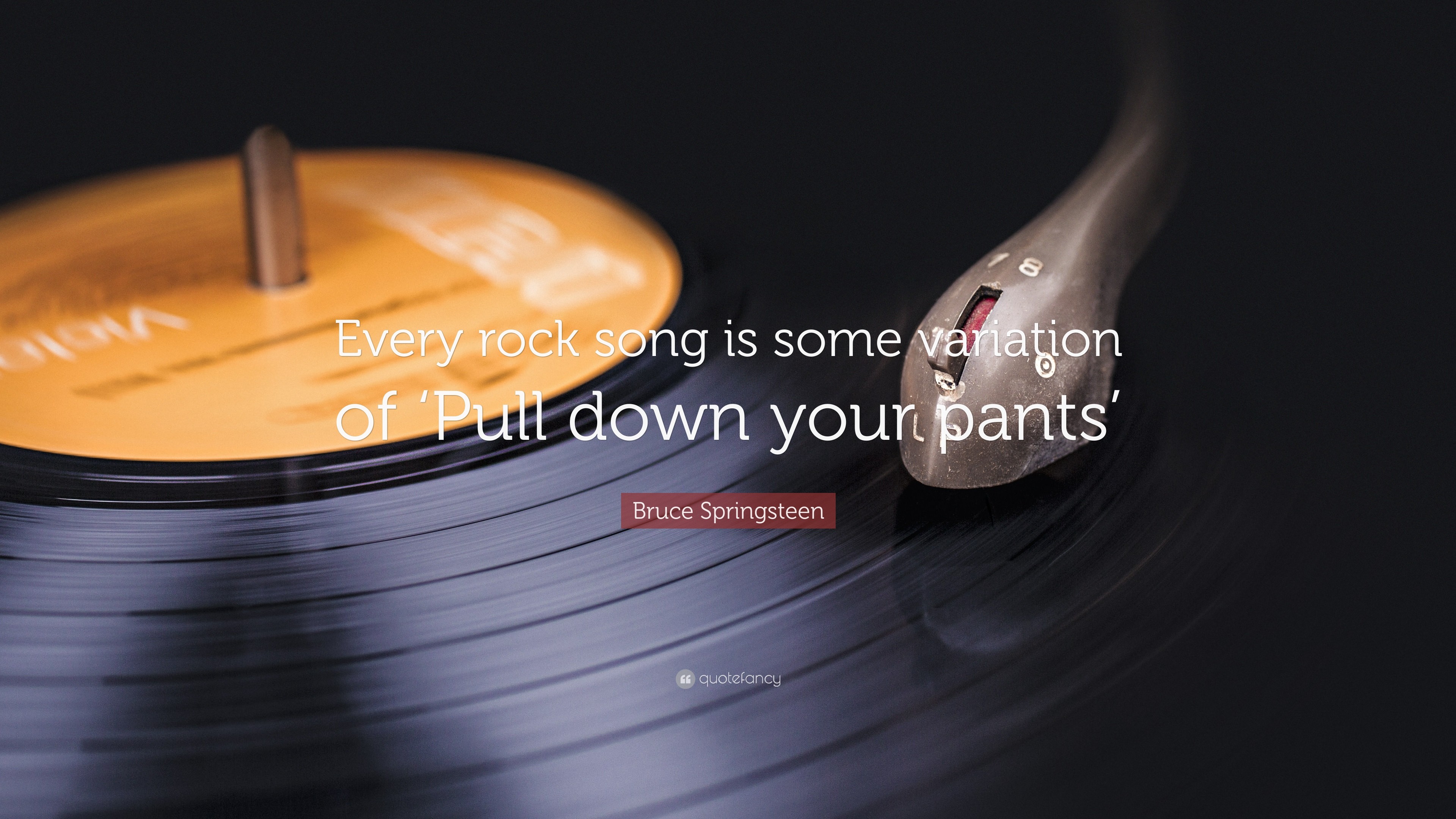 3840x2160 Bruce Springsteen Quote: “Every rock song is some variation of 'Pull down  your