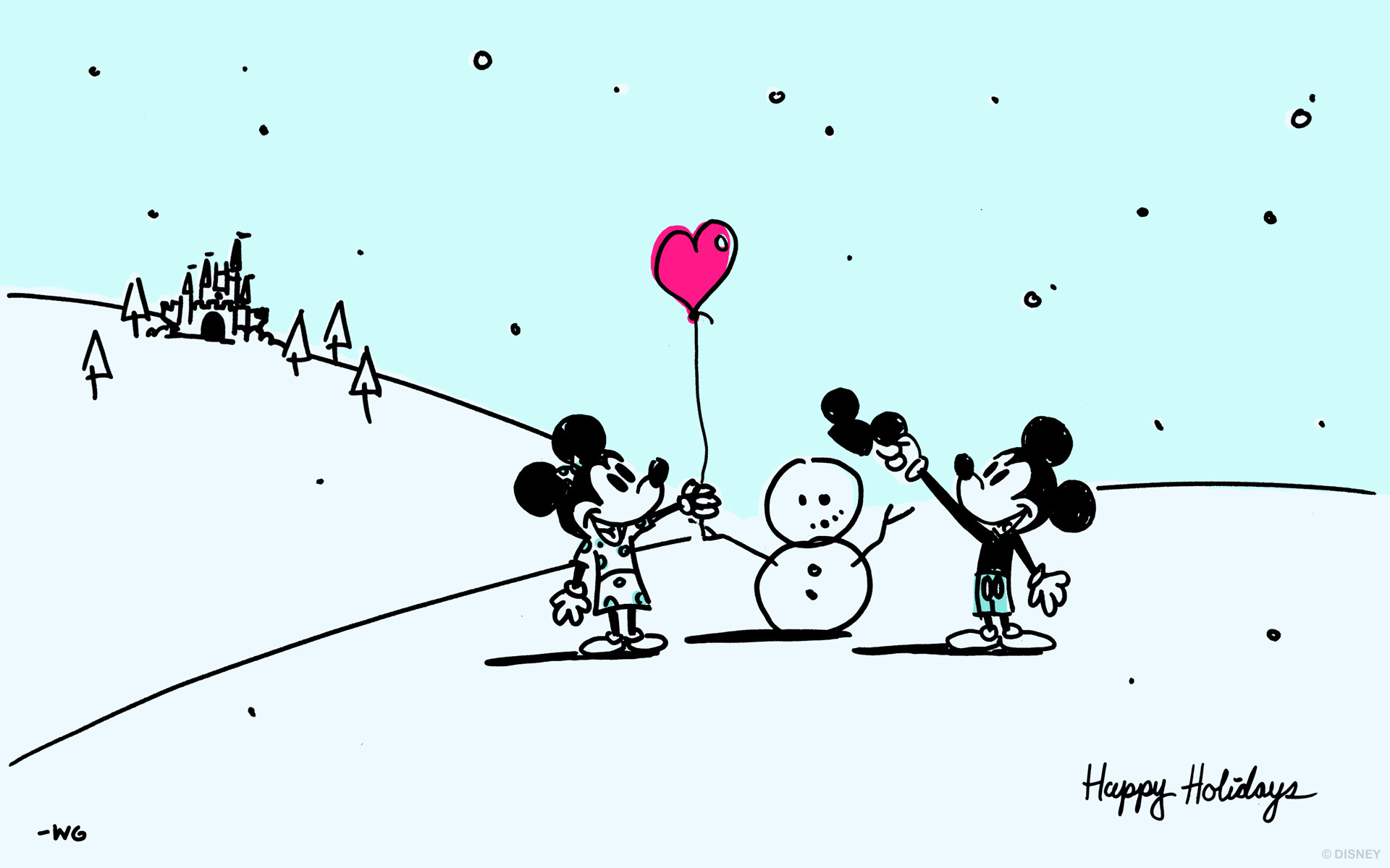 1920x1200 Disney Artist Will Gay Shares Childhood-Inspired Holiday Wallpaper