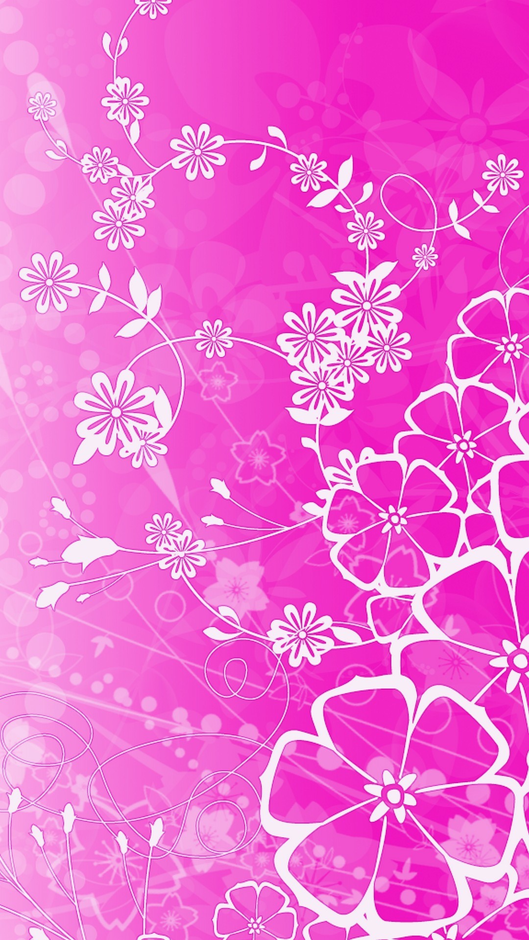1080x1920 iPhone Cute Flower Pink Background resolution 