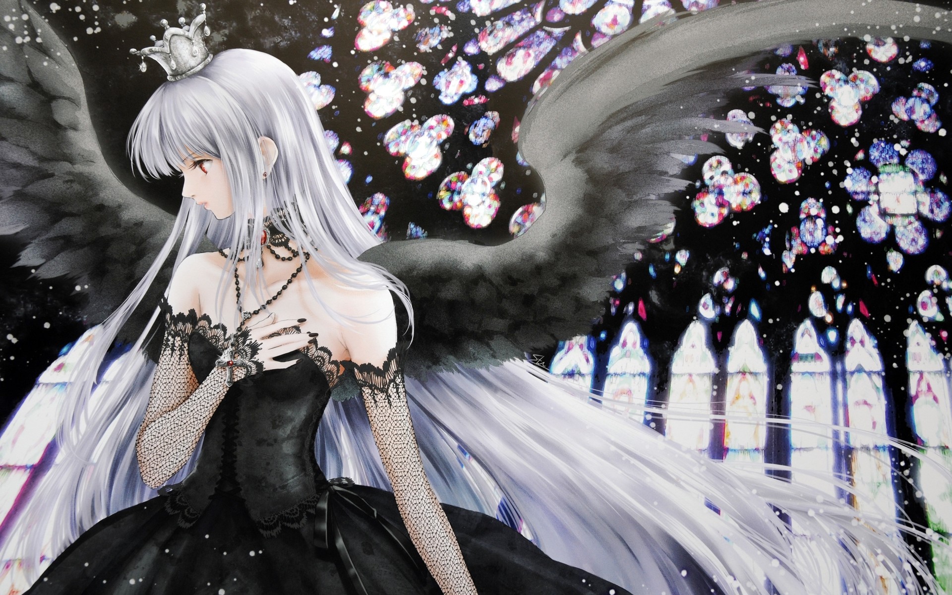 Anime Dark Girl anime girl beautiful cute original wallpaper, 1440x1018, 1020227