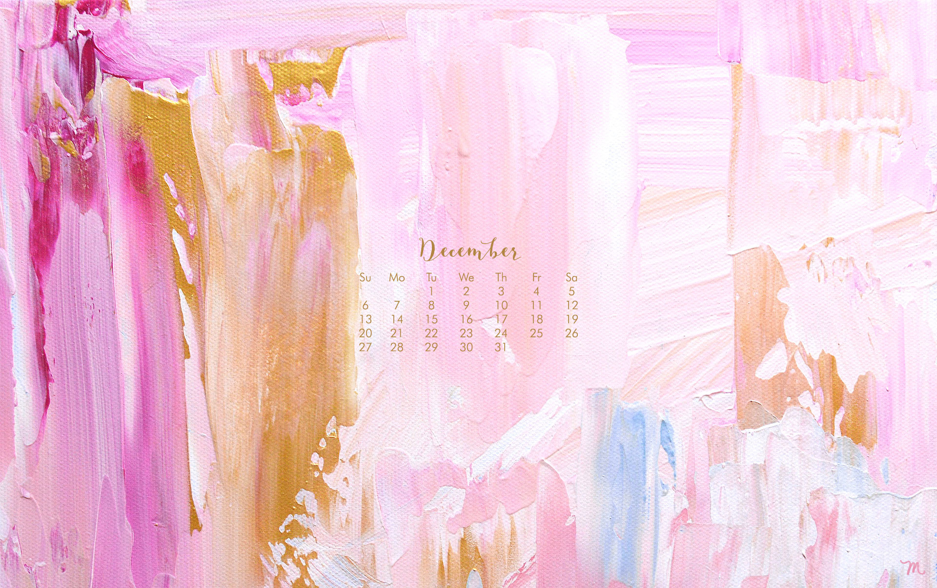 1920x1206 [ Download Abstract Art December Calendar 1920 x 1080 Wallpaper ]