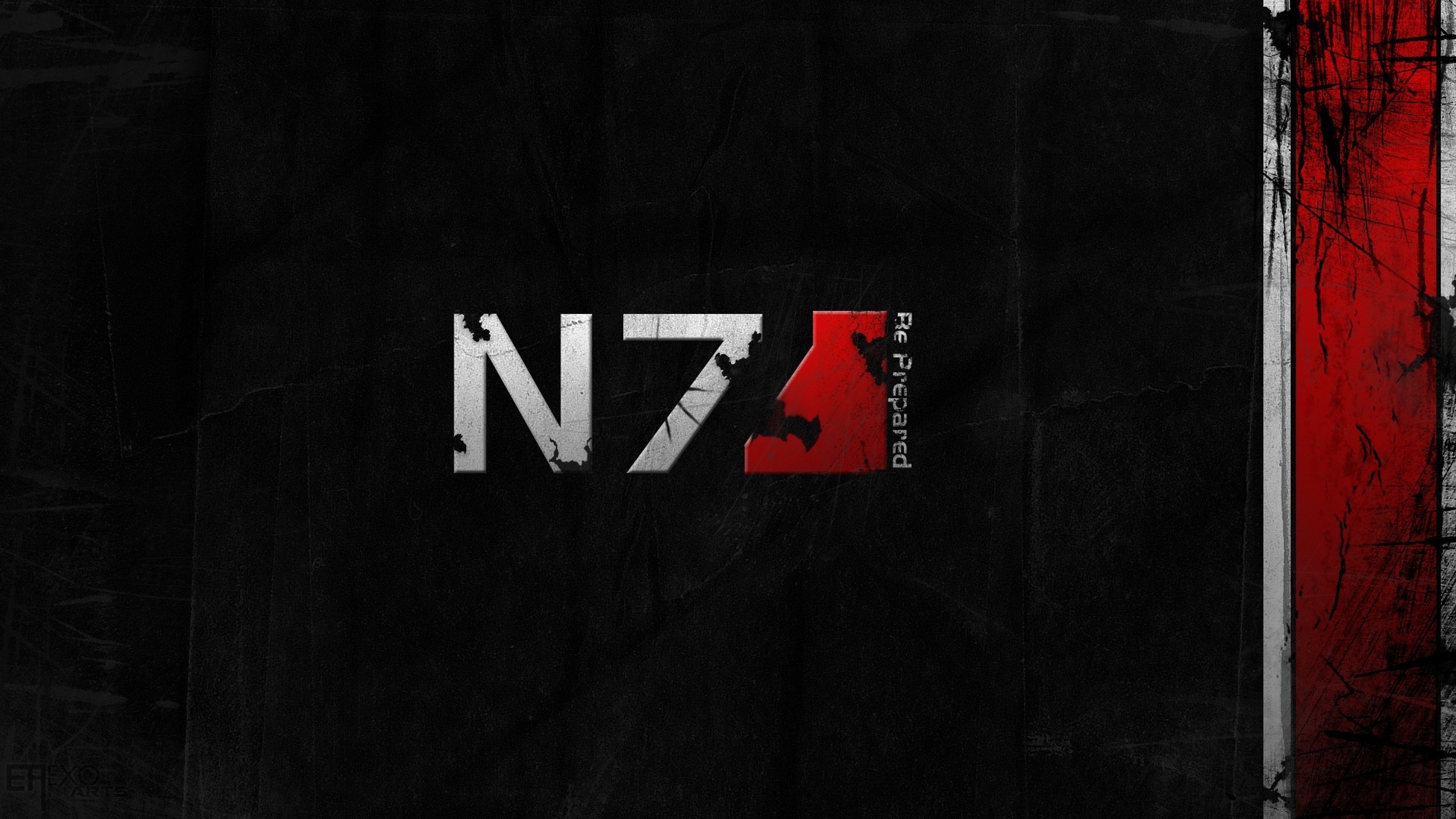 3840x2160 Preview wallpaper mass effect 3, n7, font, graphics, background 