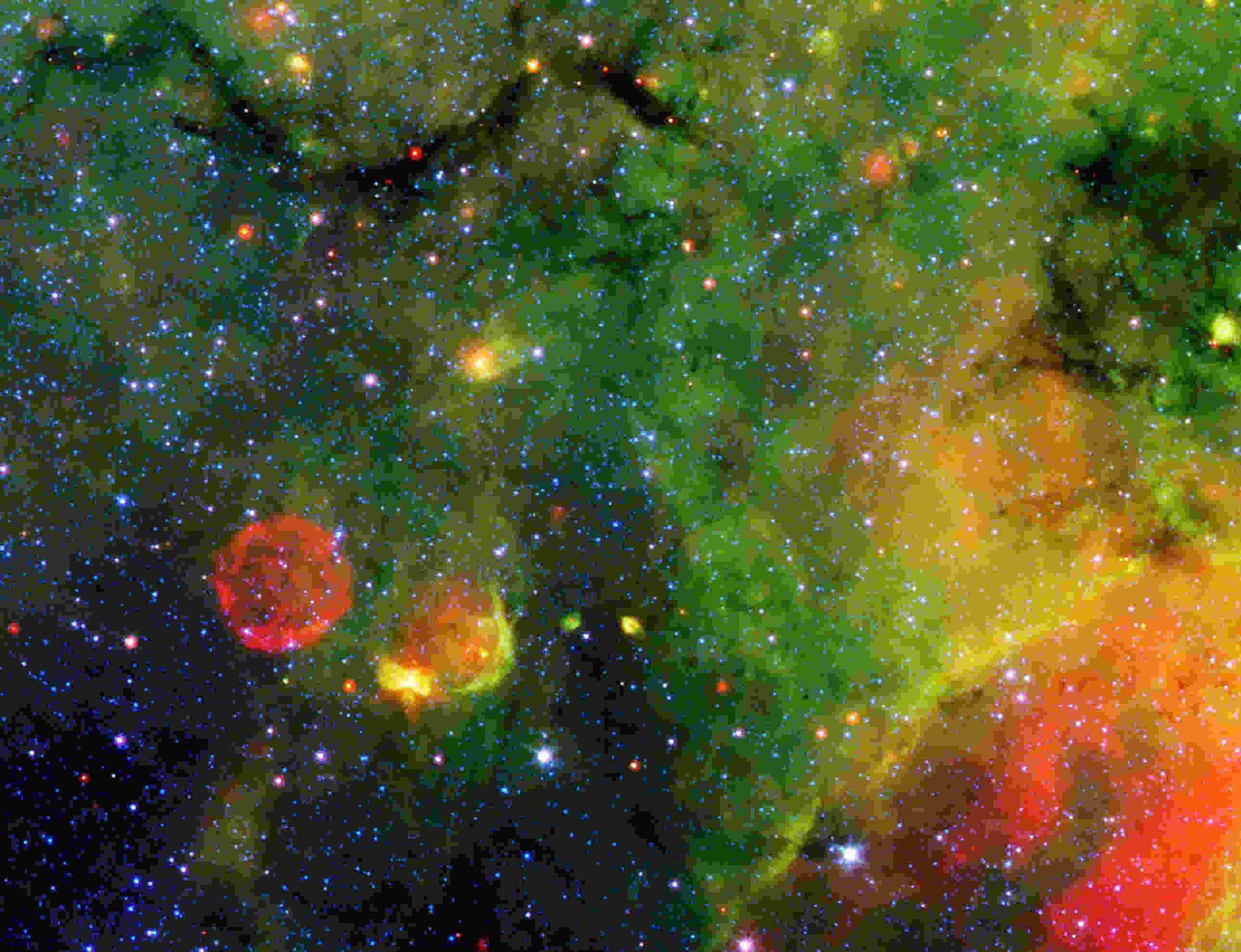 2579x1980 Green Constellation Nebula Wallpaper