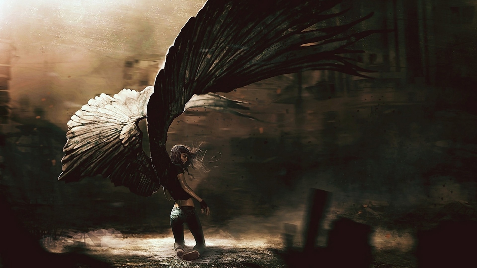 1920x1080 Download now full hd wallpaper angel jeans ruin sand storm wings ...