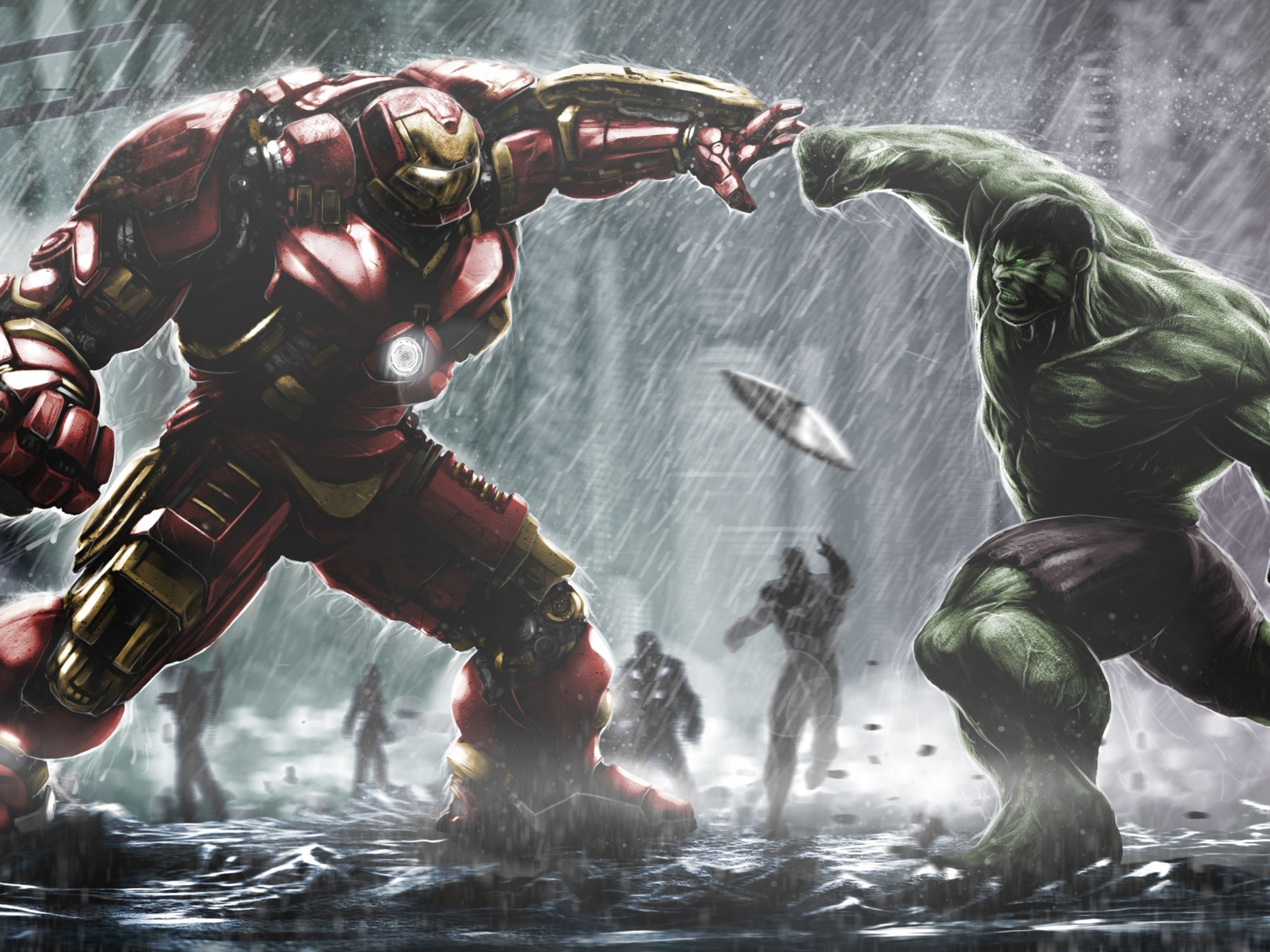 2048x1536 Hulkbuster Ironman Vs Hulk HD Wallpaper