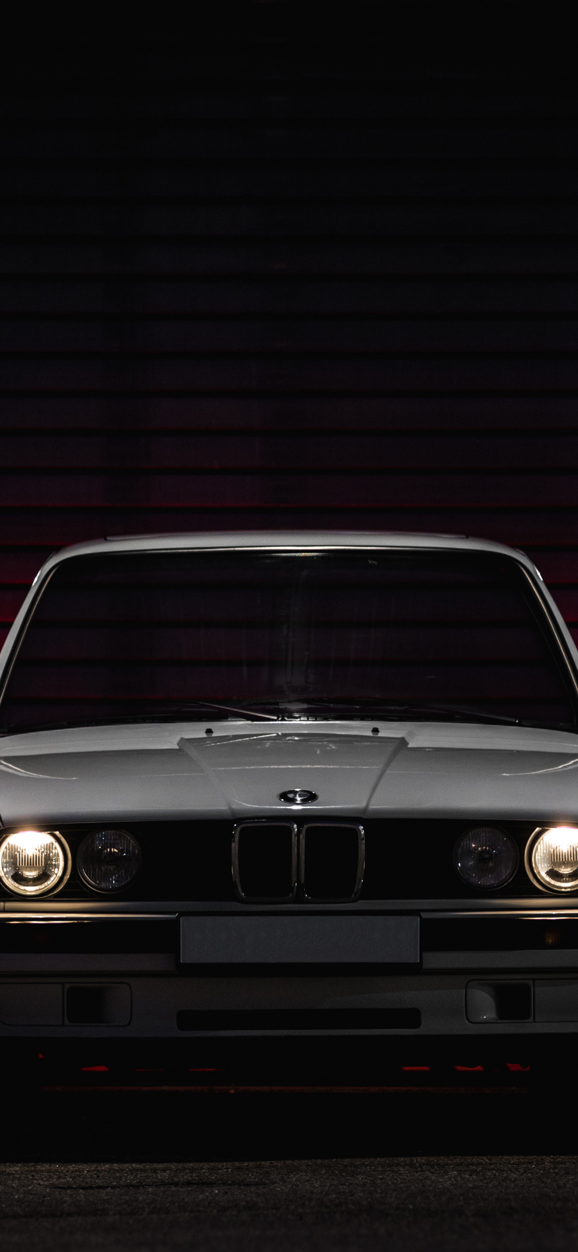1125x2436 BMW E30, classic, car, front,  wallpaper