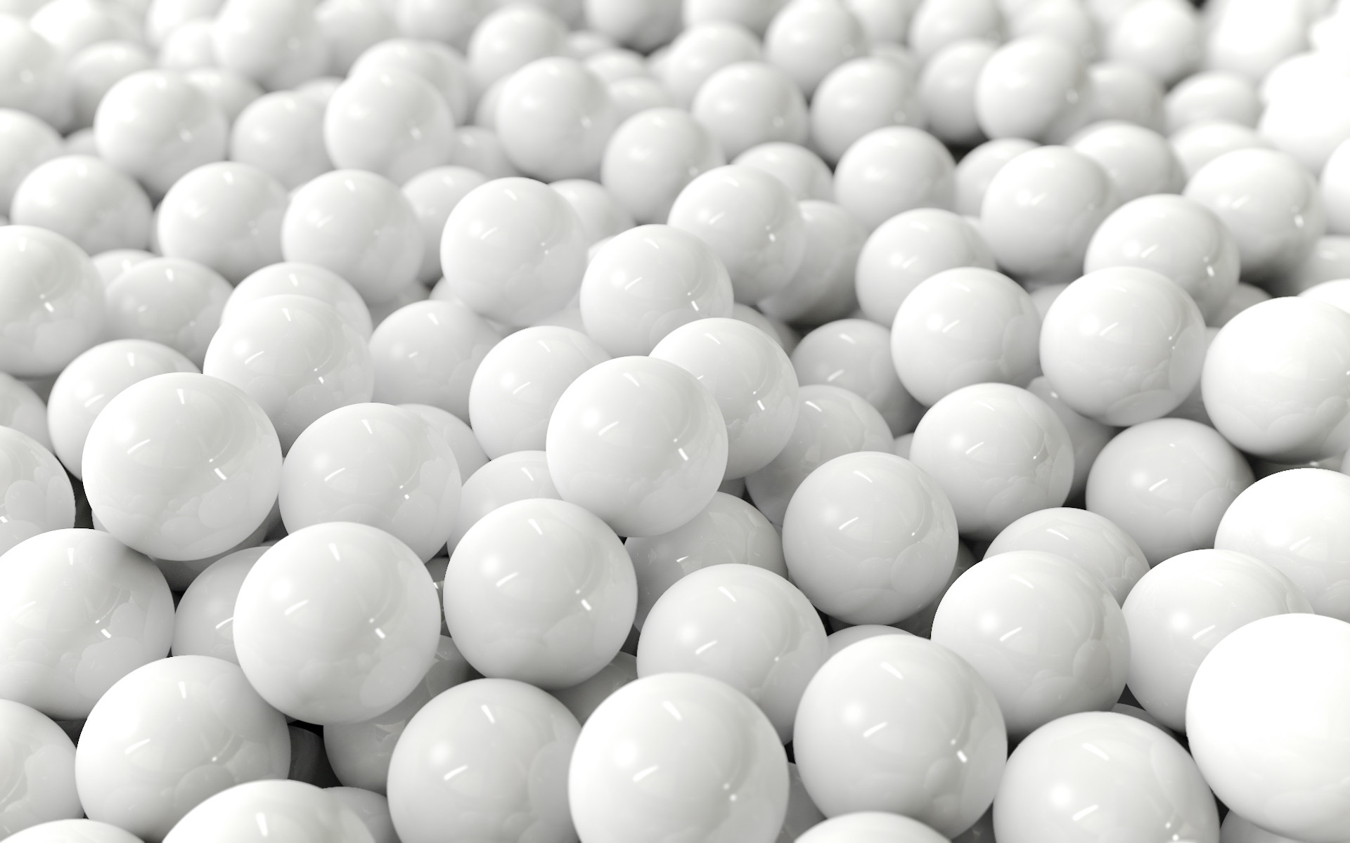 1920x1200 White Wallpaper 3D Ball