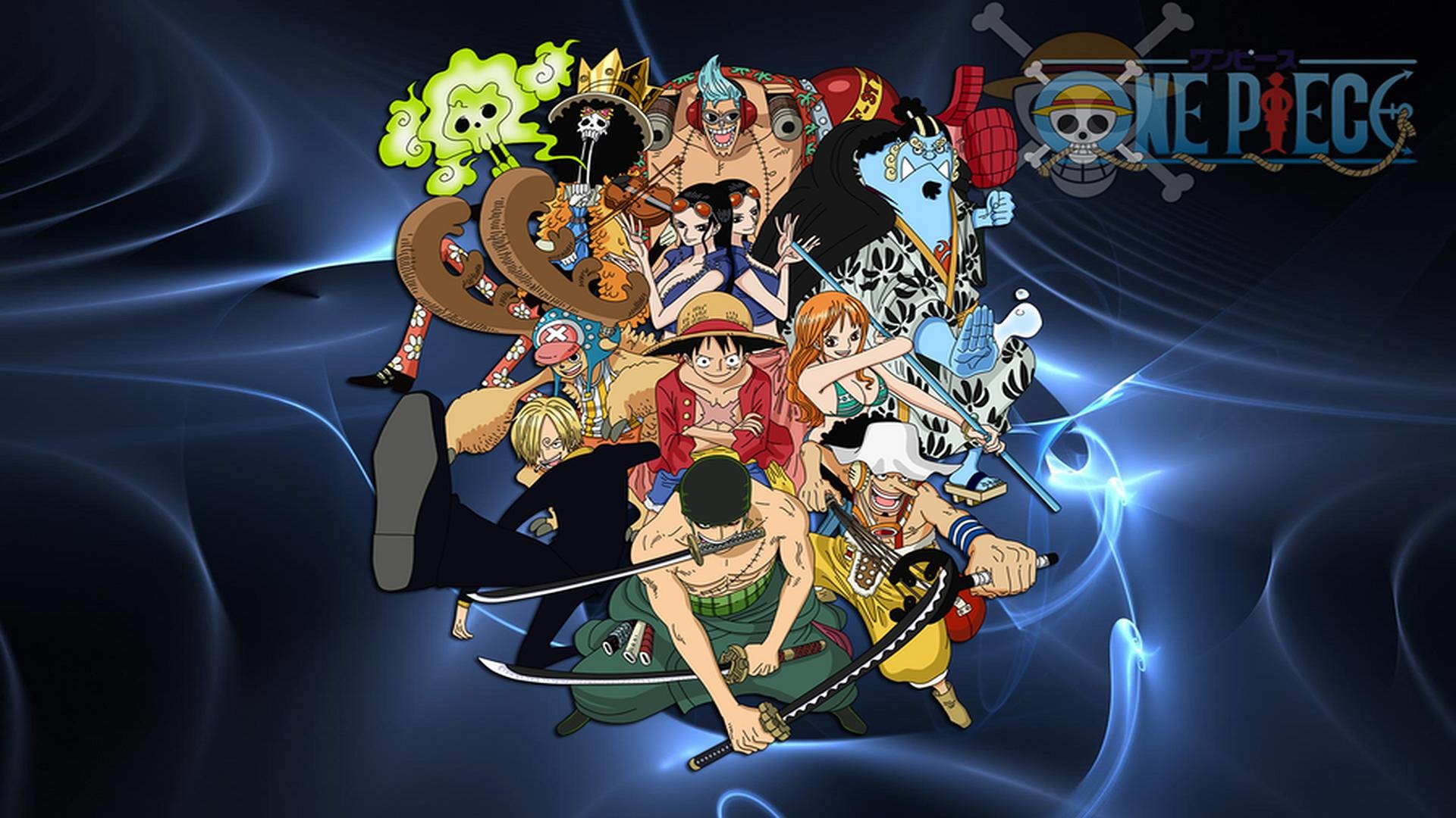 1920x1080 One Piece Luffy And Crew Background For Computer | Cartoons Images