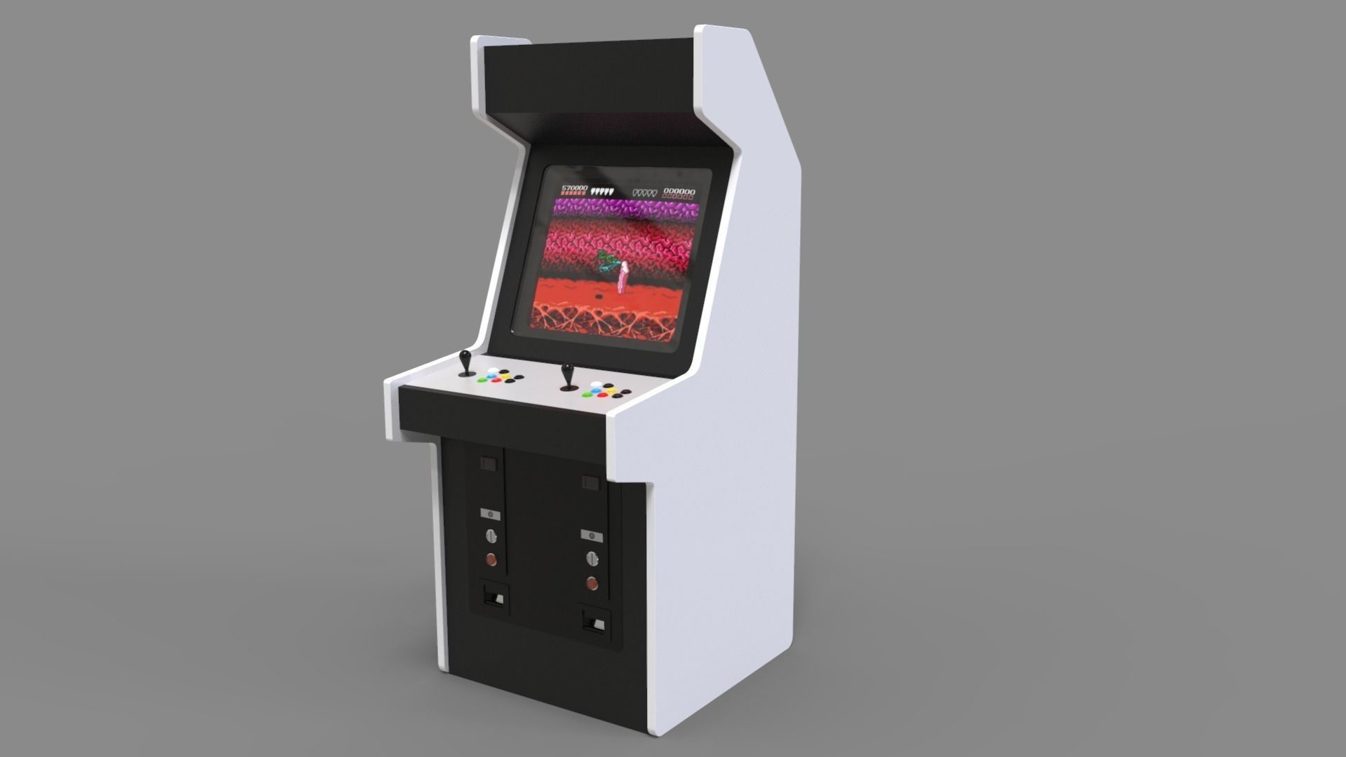 1920x1080 ... classic arcade machine cabinet 3d model obj mtl fbx 3 ...