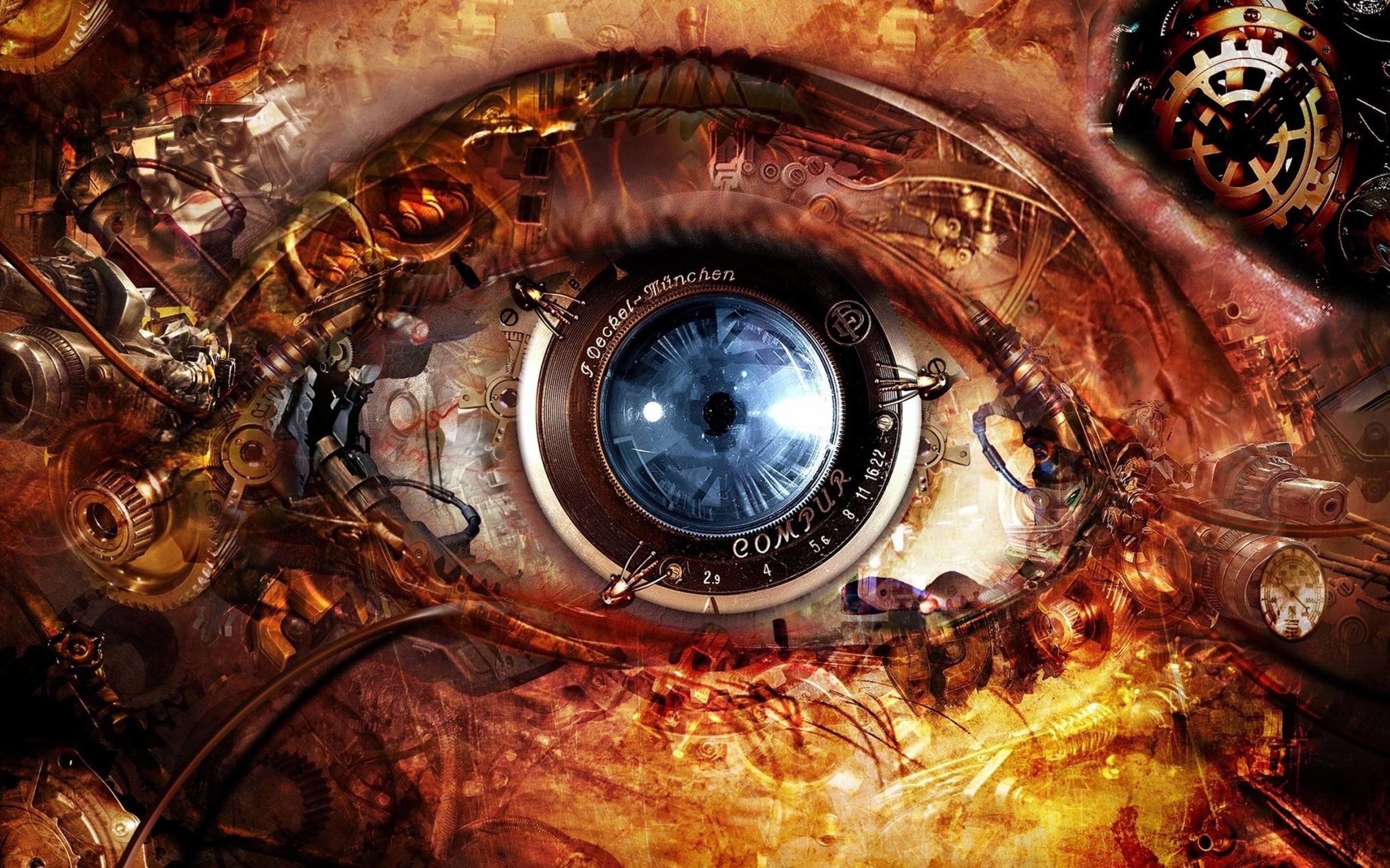 2880x1800 Steampunk Abstract Eyes HD Wallpapers - High Definition Wallpapers
