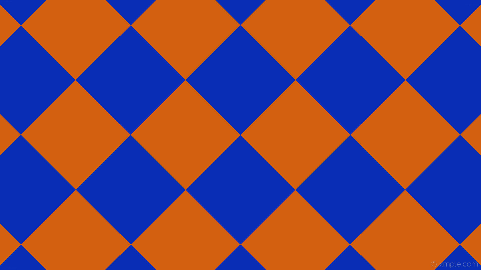 1920x1080 wallpaper squares orange checkered blue #d35f11 #092eb5 diagonal 45Â° 310px
