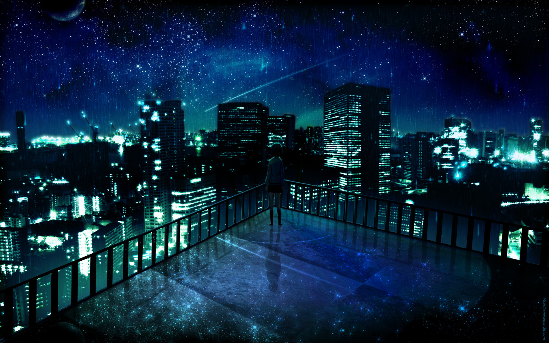 Anime Night City Background Images