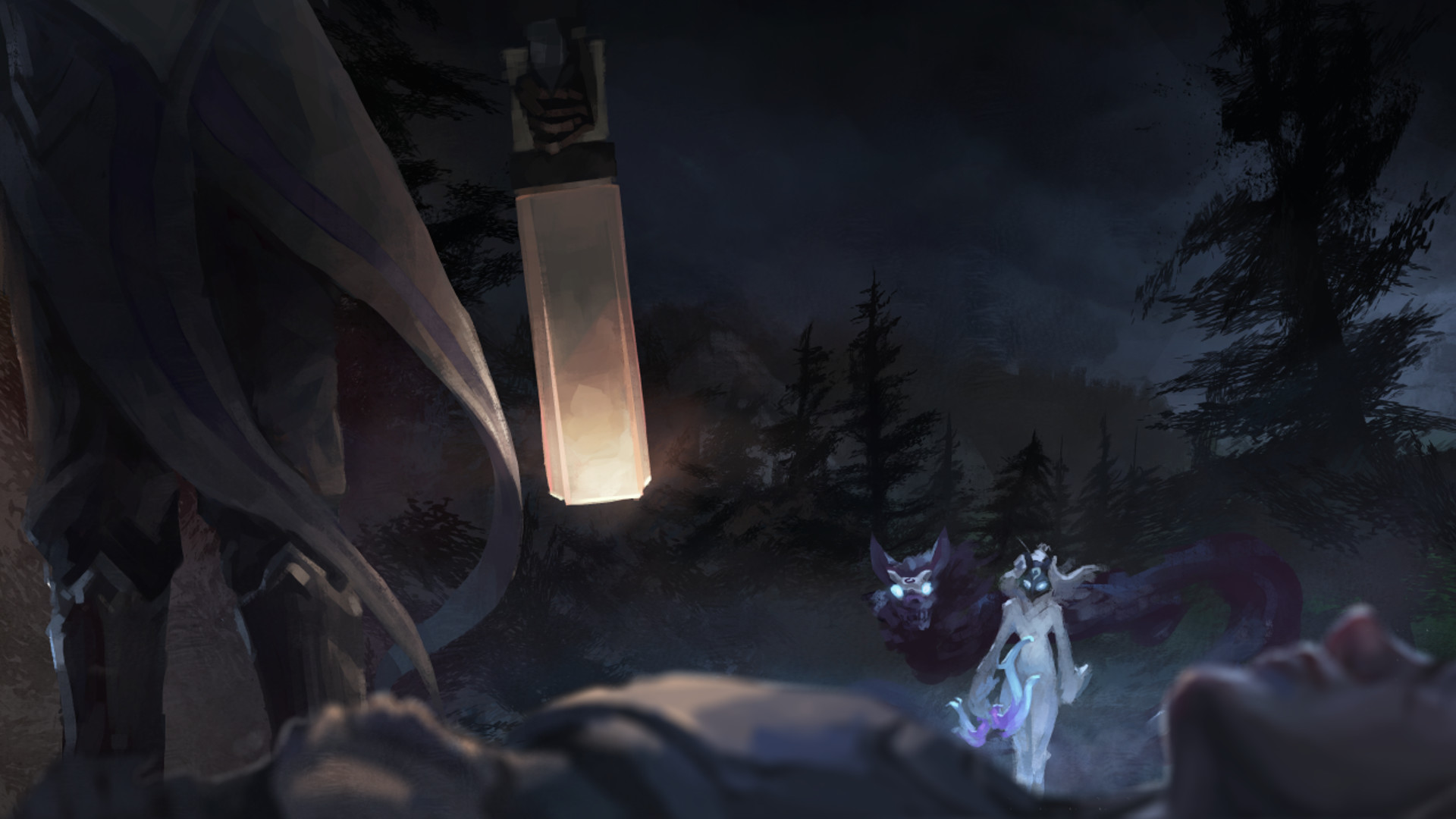 1920x1080 League Of Legends, Kindred, Kindred (League Of Legends), Lamb, Wolf