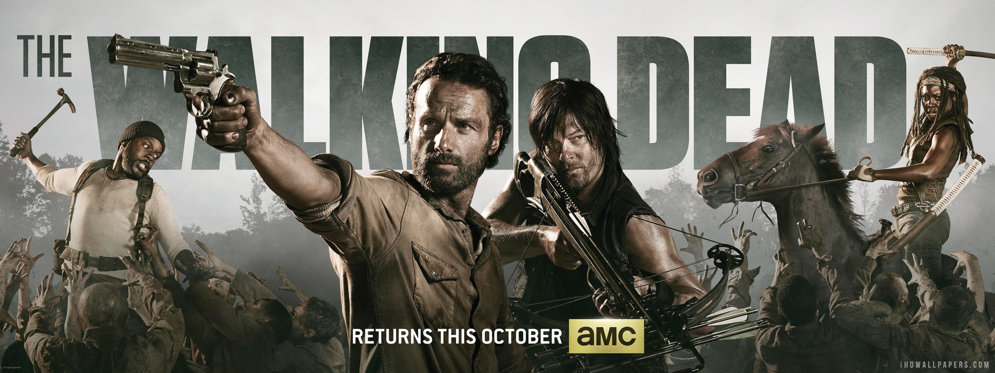 3200x1200  px Walking Dead Season 4 Widescreen Image | Amazing Images - HD  Wallpapers