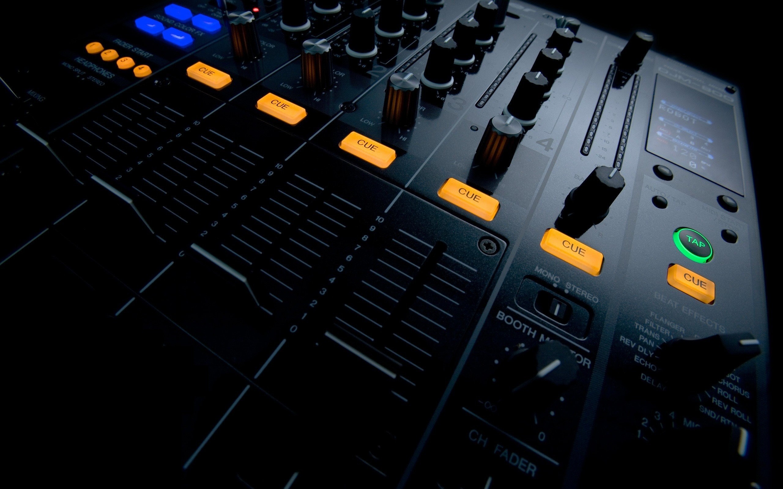 2560x1600 Artistic Black DJ Djm 800 Effects House Music Mixing Tables Pioneer Studio  Techno Turntables