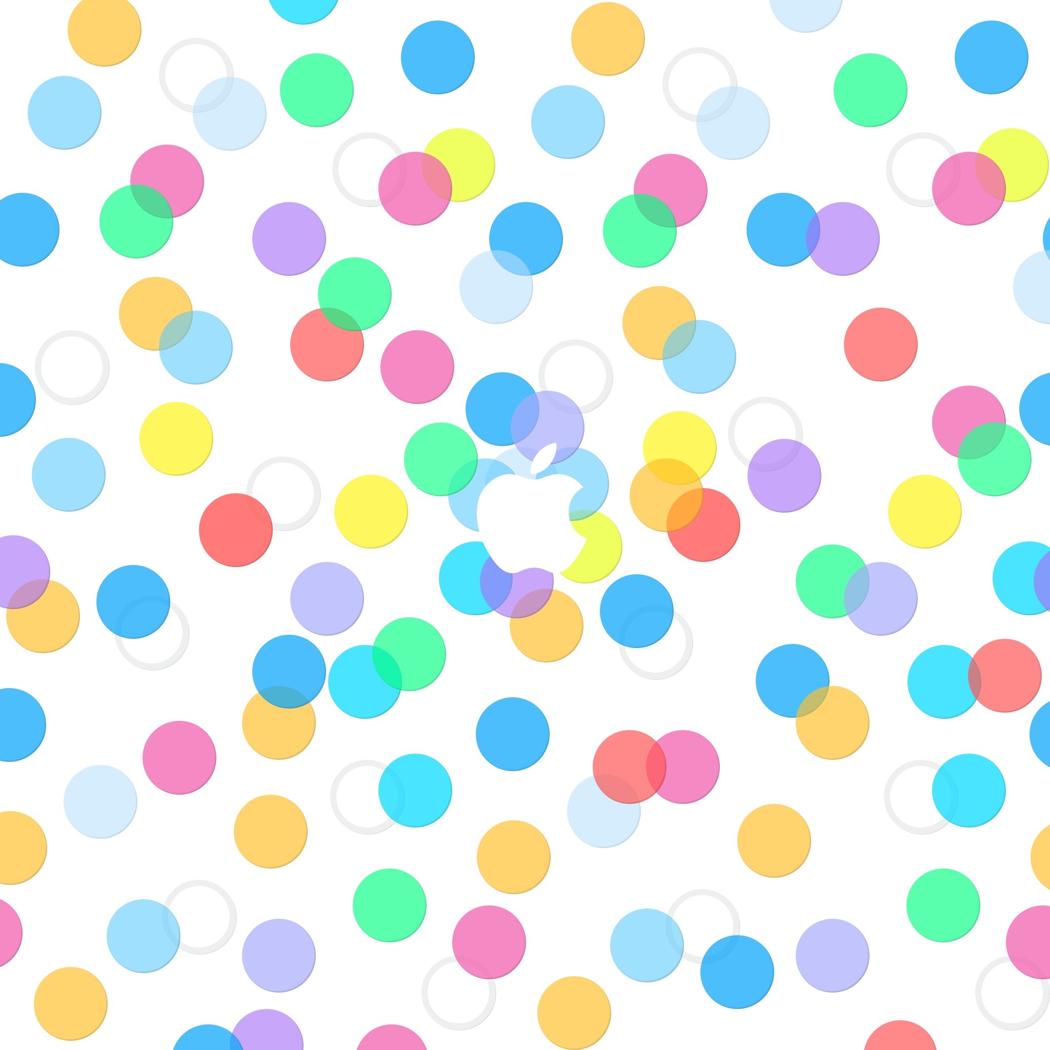 2048x2048 Apple Logo Colorful Dots Pattern iPad Wallpaper HD