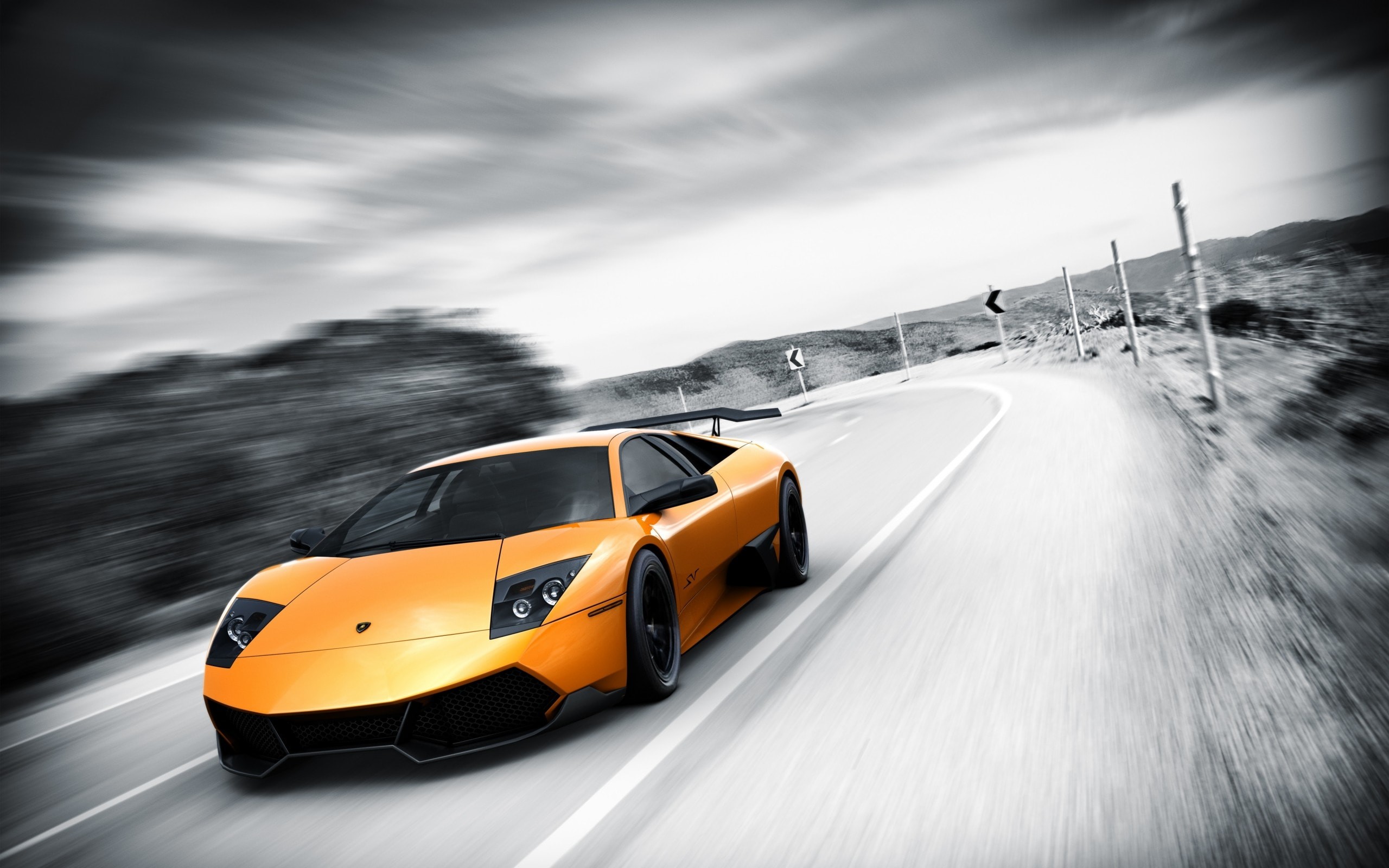 2560x1600 Lamborghini Murcielago Orange Road Sport Cars Wallpaper - Image #3414 -