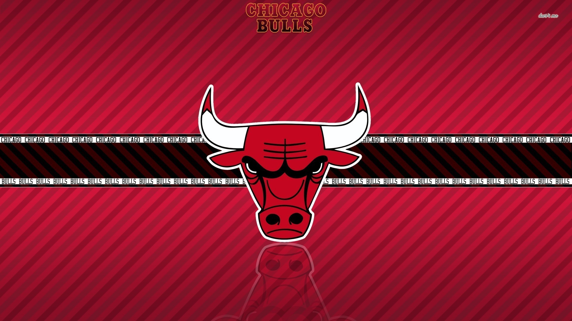 1920x1080 ... Chicago Bulls logo on red stripes wallpaper  ...