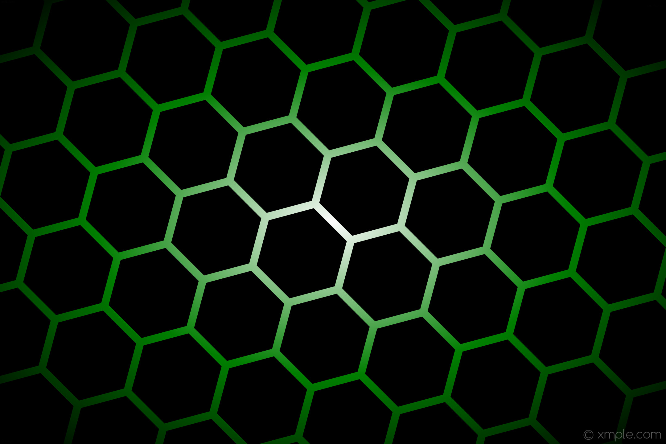 2160x1440 Wallpaper resolution. wallpaper glow hexagon green gradient white black  #000000 #ffffff #008000 diagonal 45Â°