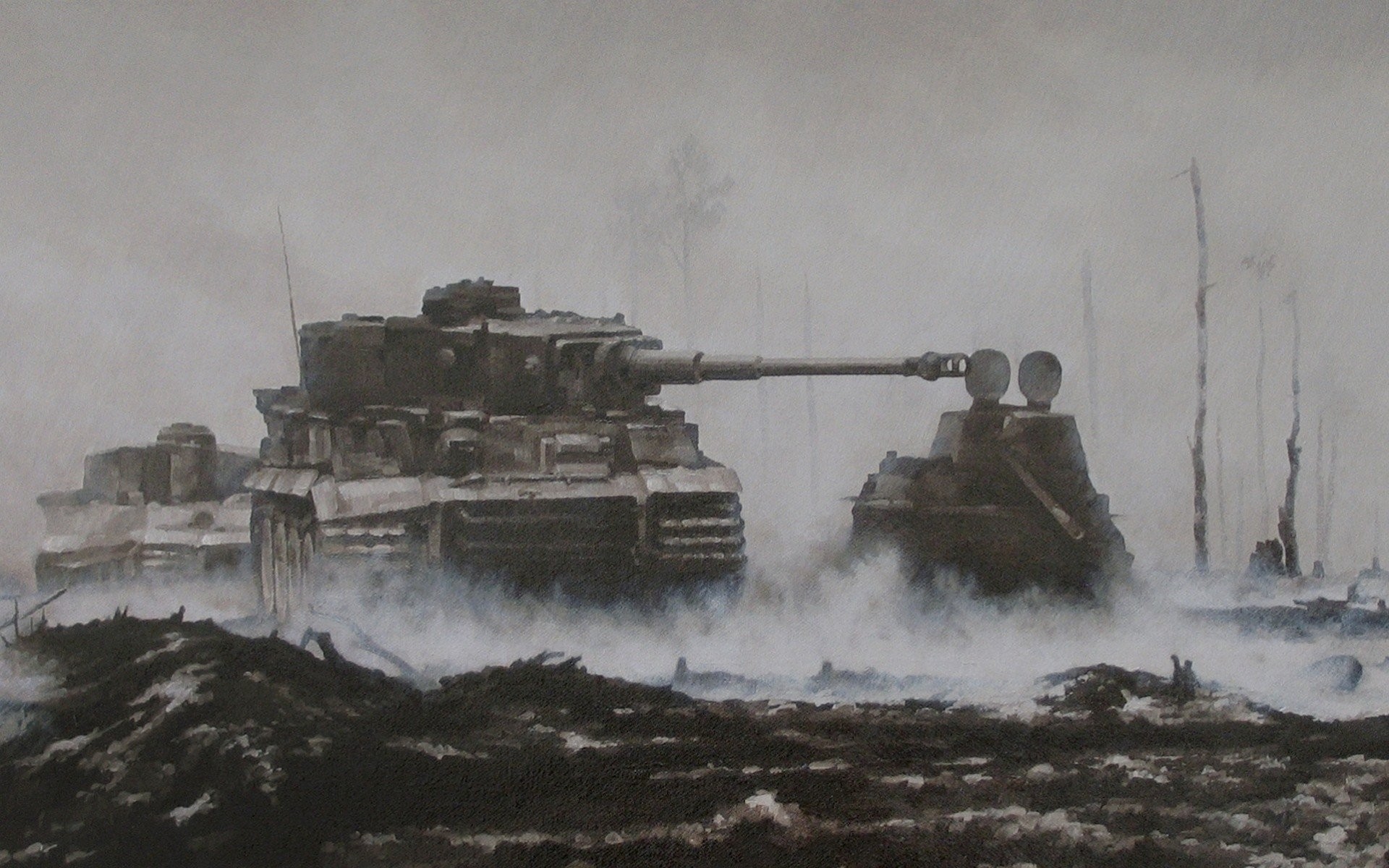 1920x1200 art bob tank tiger