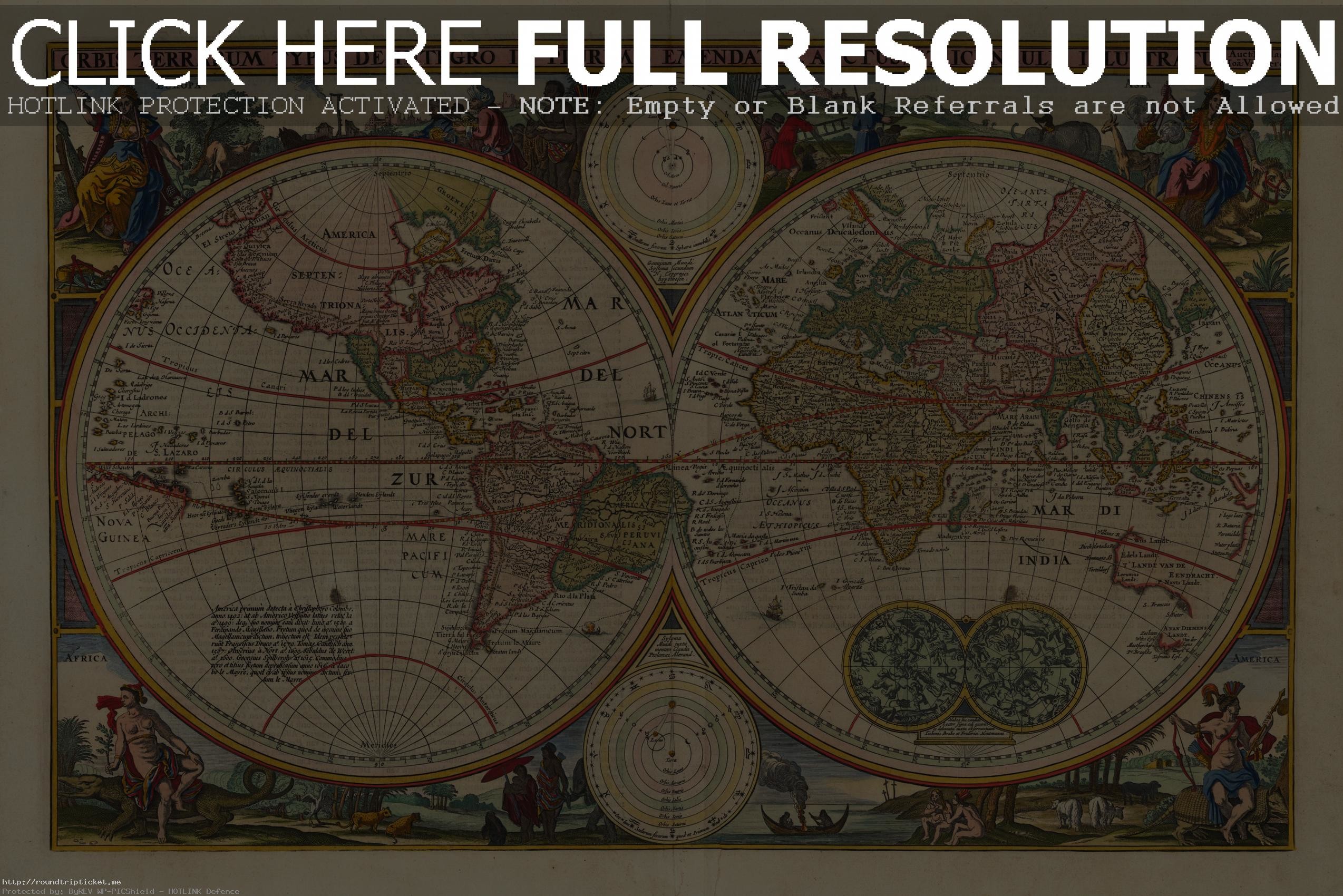 2548x1700 Picture Of Diagram Antique World Map High Resolution Throughout