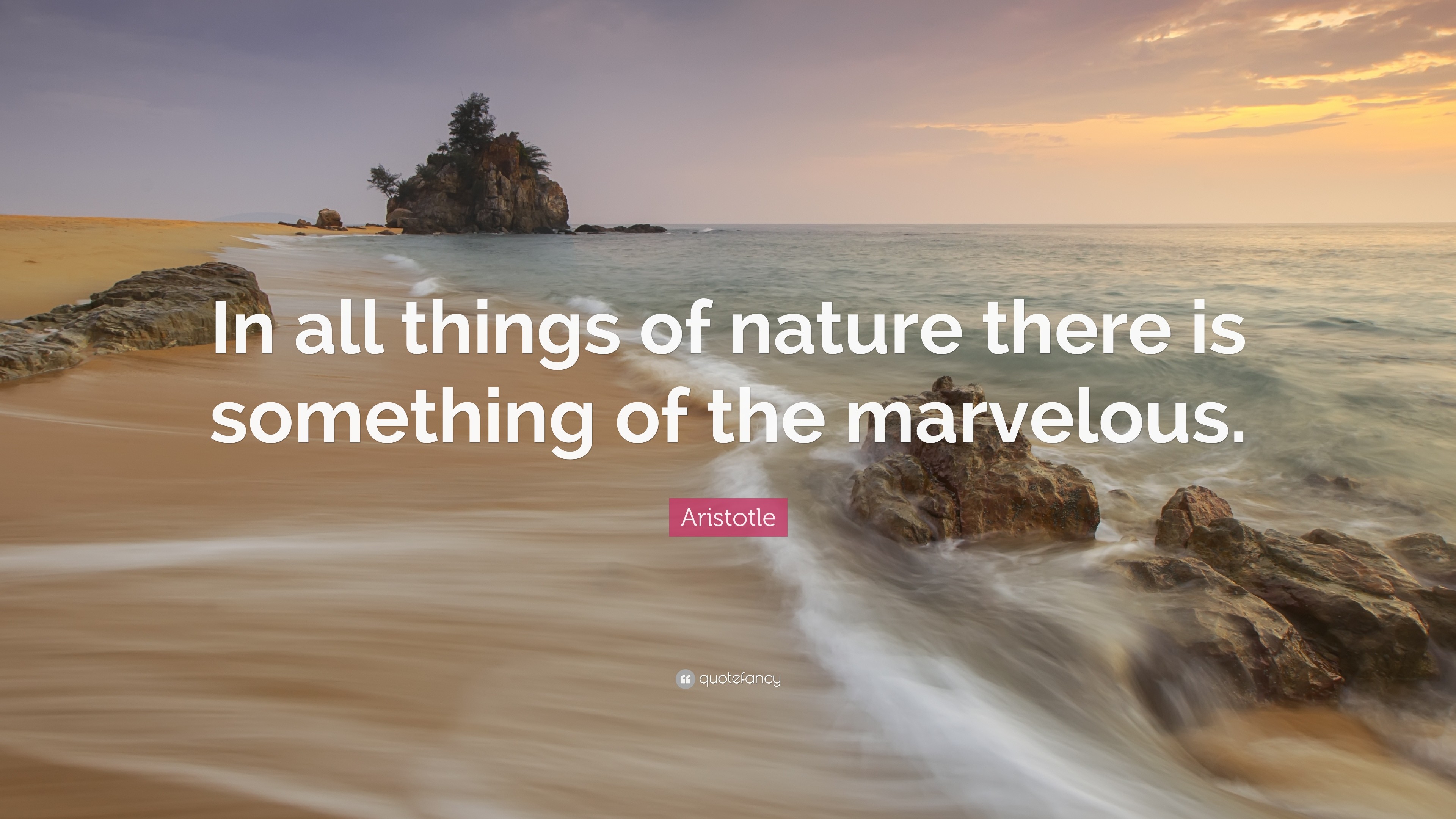 3840x2160 Nature Quotes: “In all things of nature there is something of the marvelous.