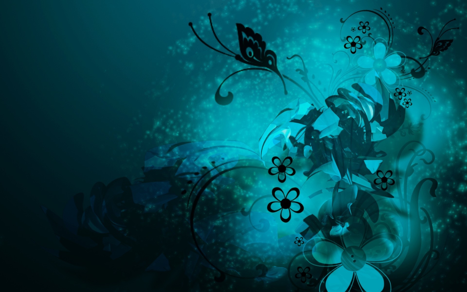1920x1200 Top HDQ | Teal And Black Wallpaper