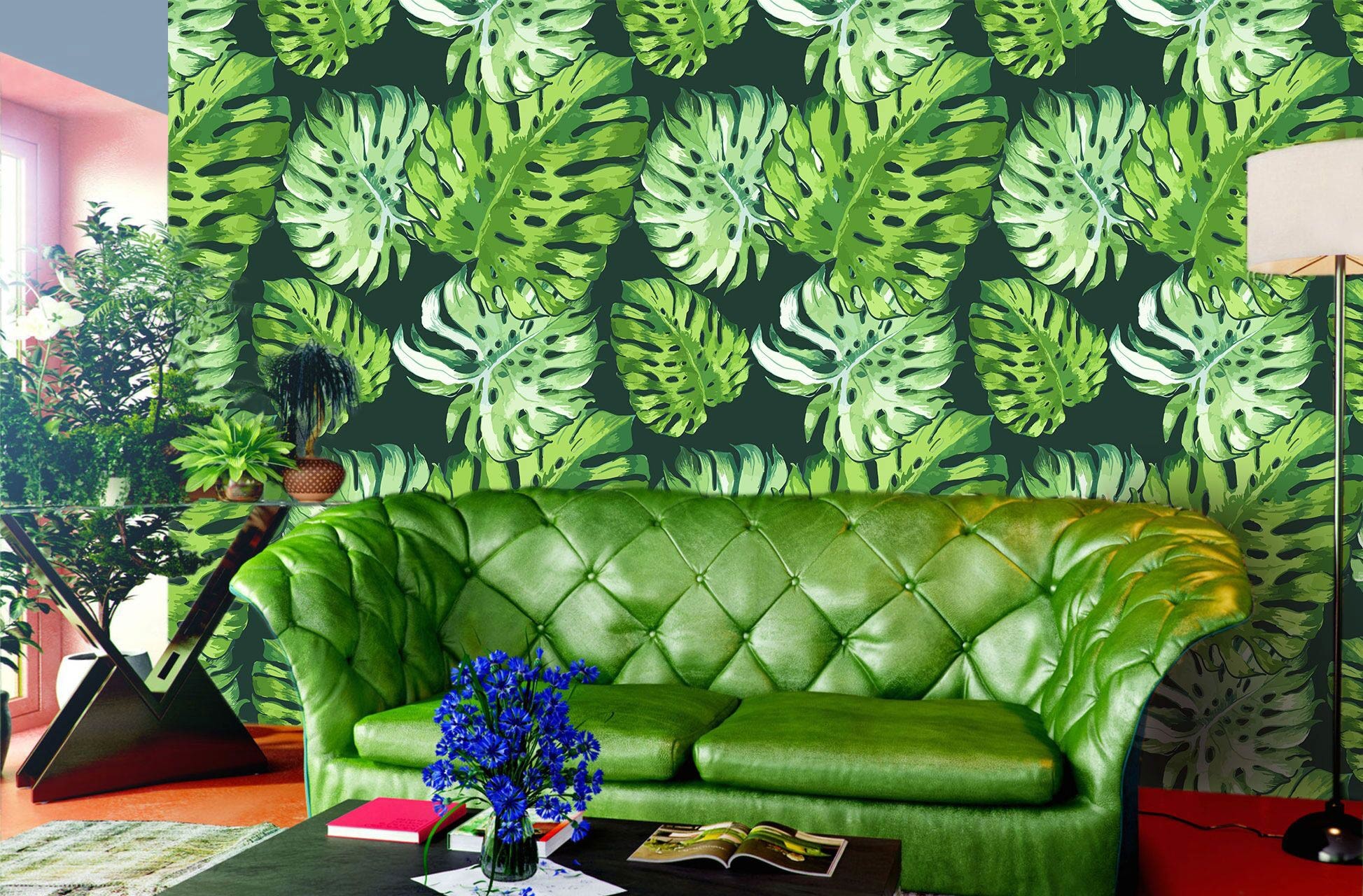 1947x1280 Green tropical wallpaper design ...