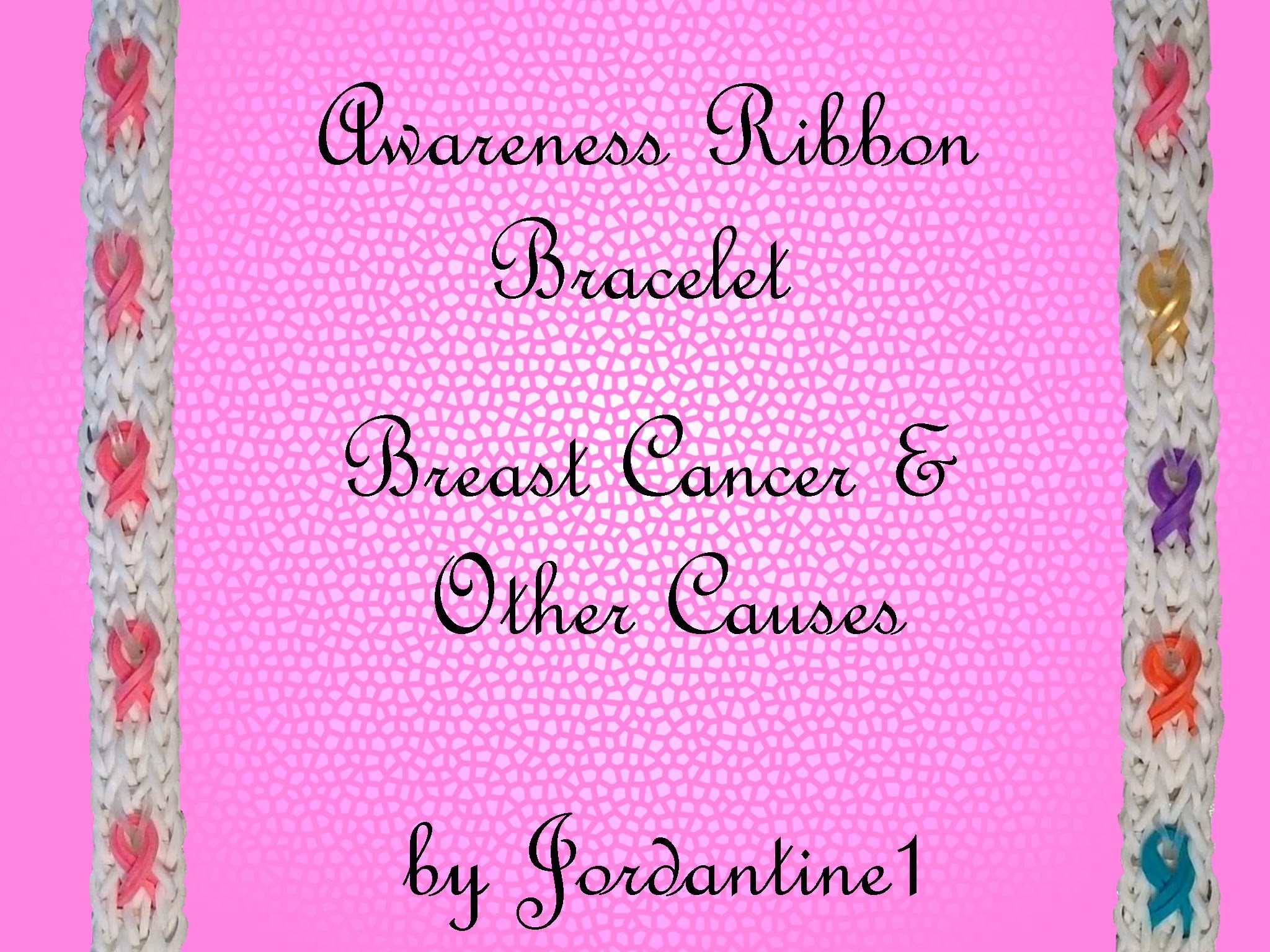 2048x1536 Awareness Ribbon Bracelet - Breast Cancer - Monster Tail or Rainbow Loom -  YouTube