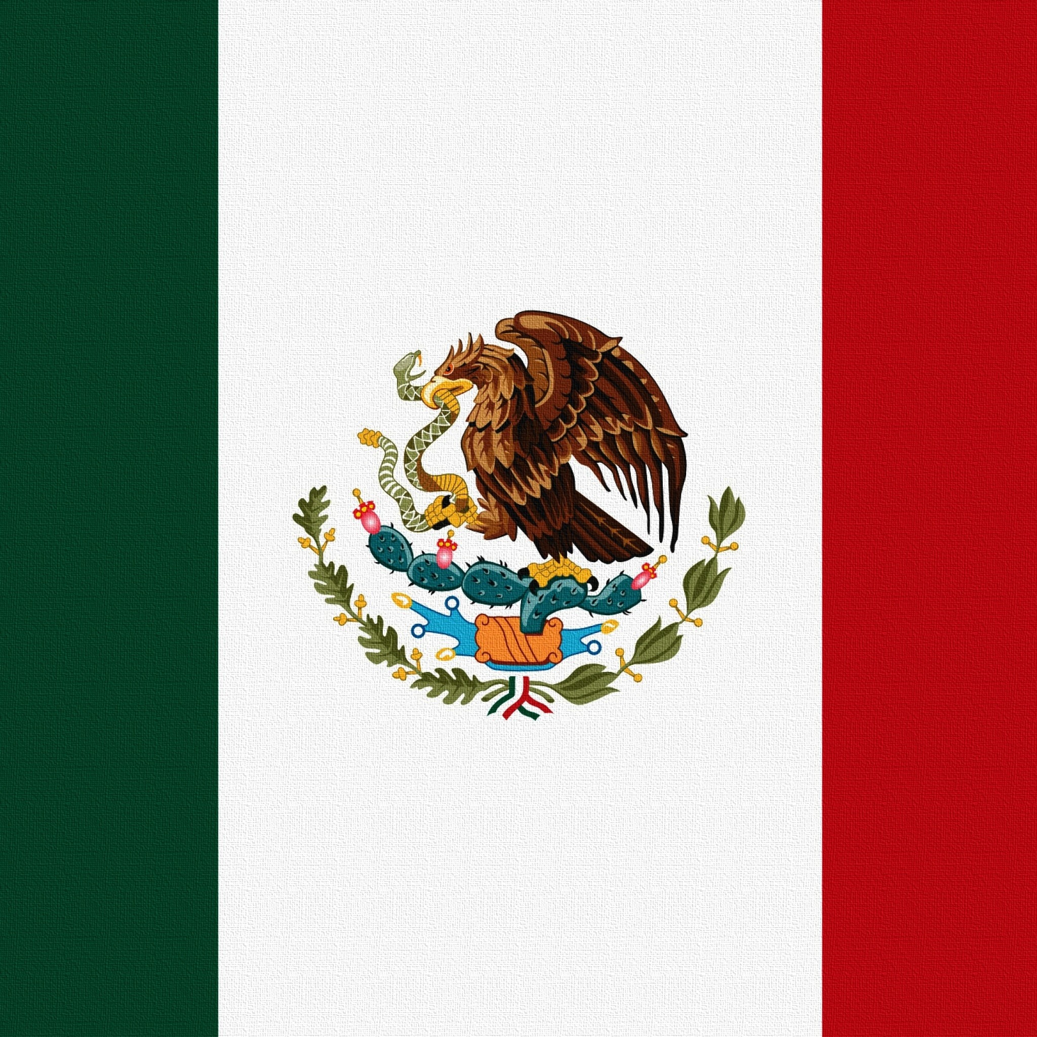 2048x2048  Wallpaper flag, snake, mexico, eagle