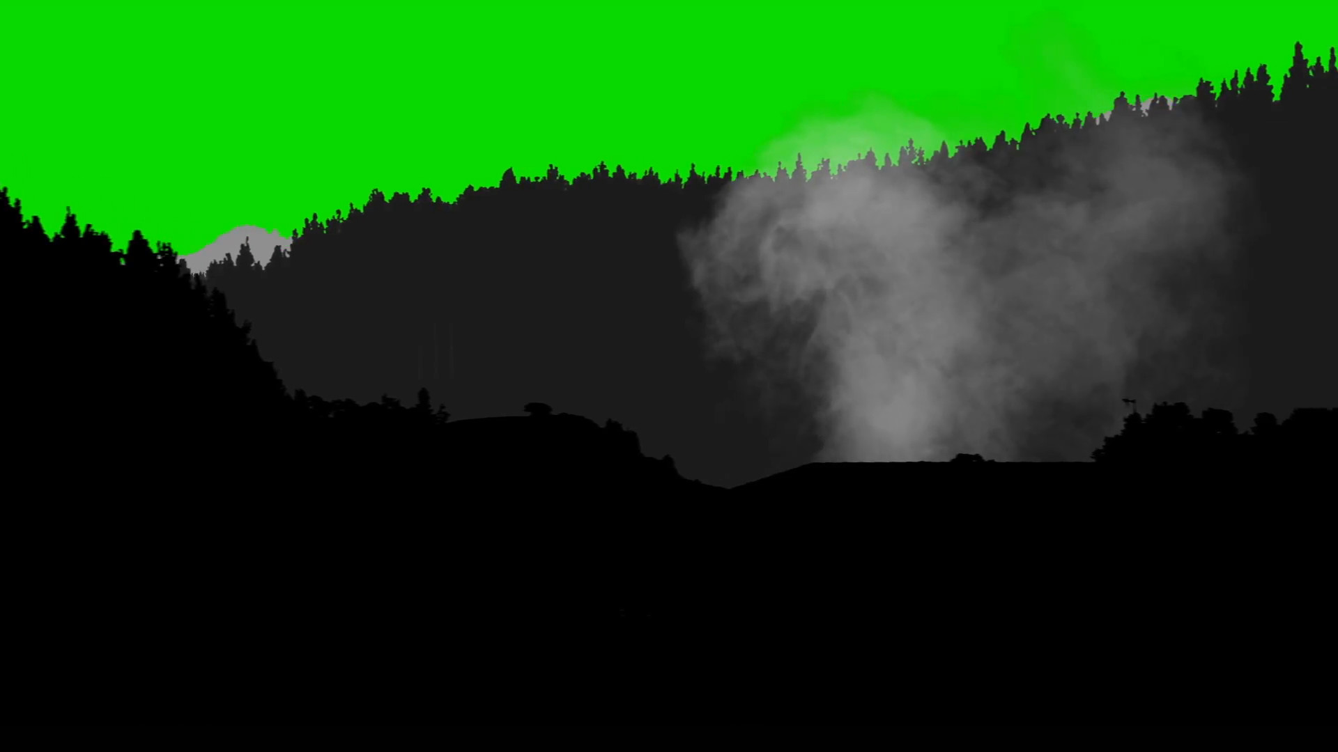 1920x1080 Silhouette Of Forest Hills Cats and Smoke on a Green Screen Background  Motion Background - VideoBlocks