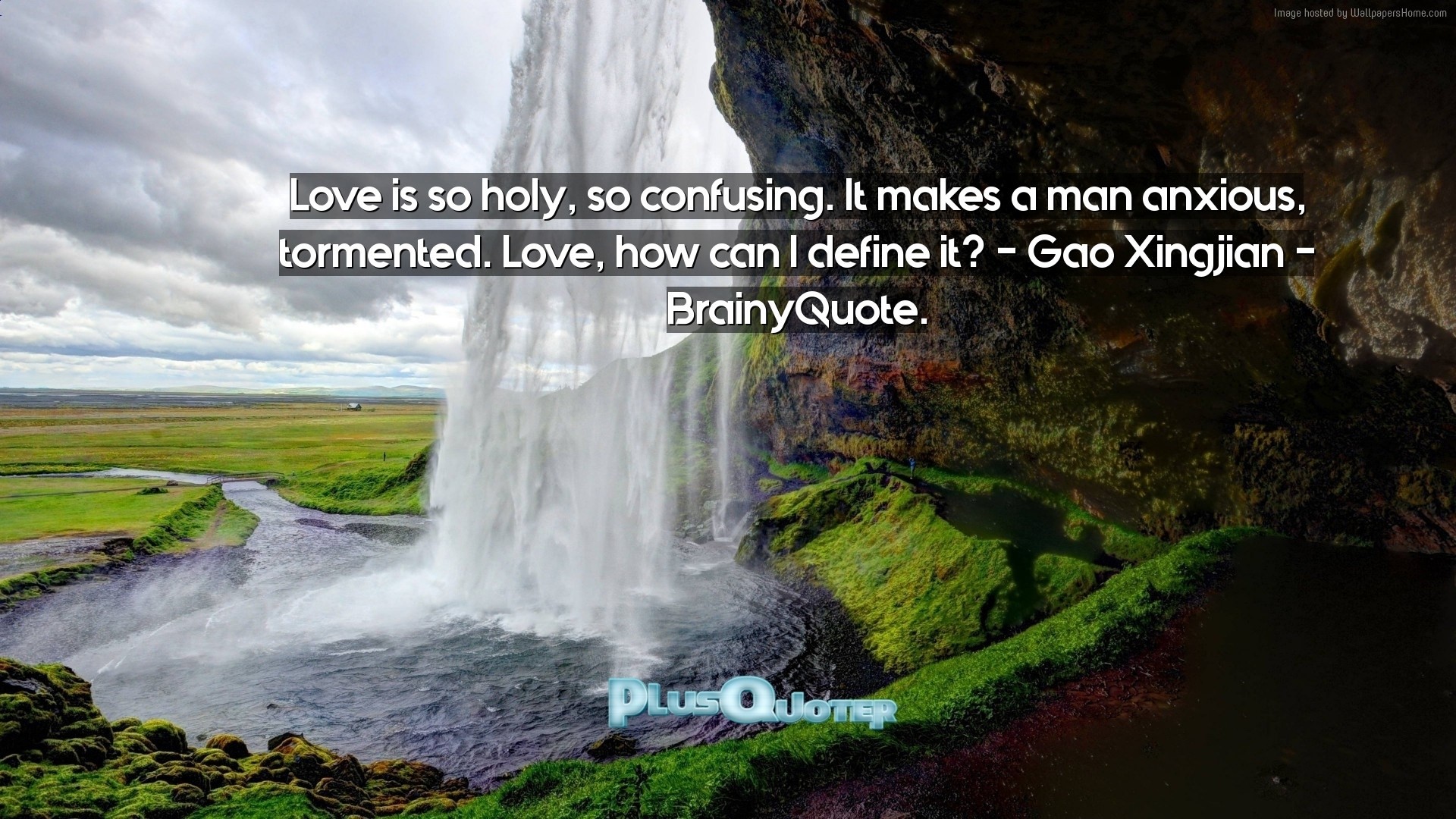 1920x1080 Download Wallpaper with inspirational Quotes- "Love is so holy, so  confusing. It