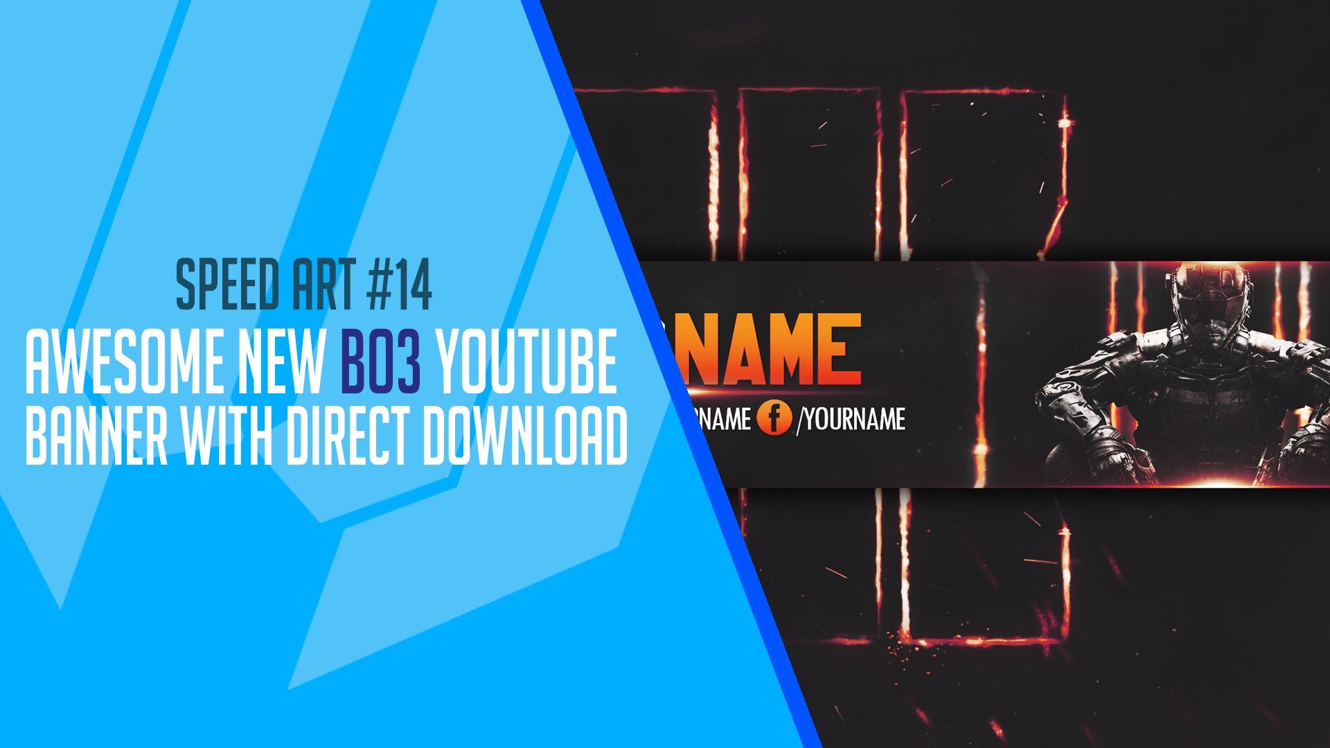 1920x1080 How To Make A BO3 Youtube Banner/Channel Art (Free Template)(Speed Art) -  YouTube