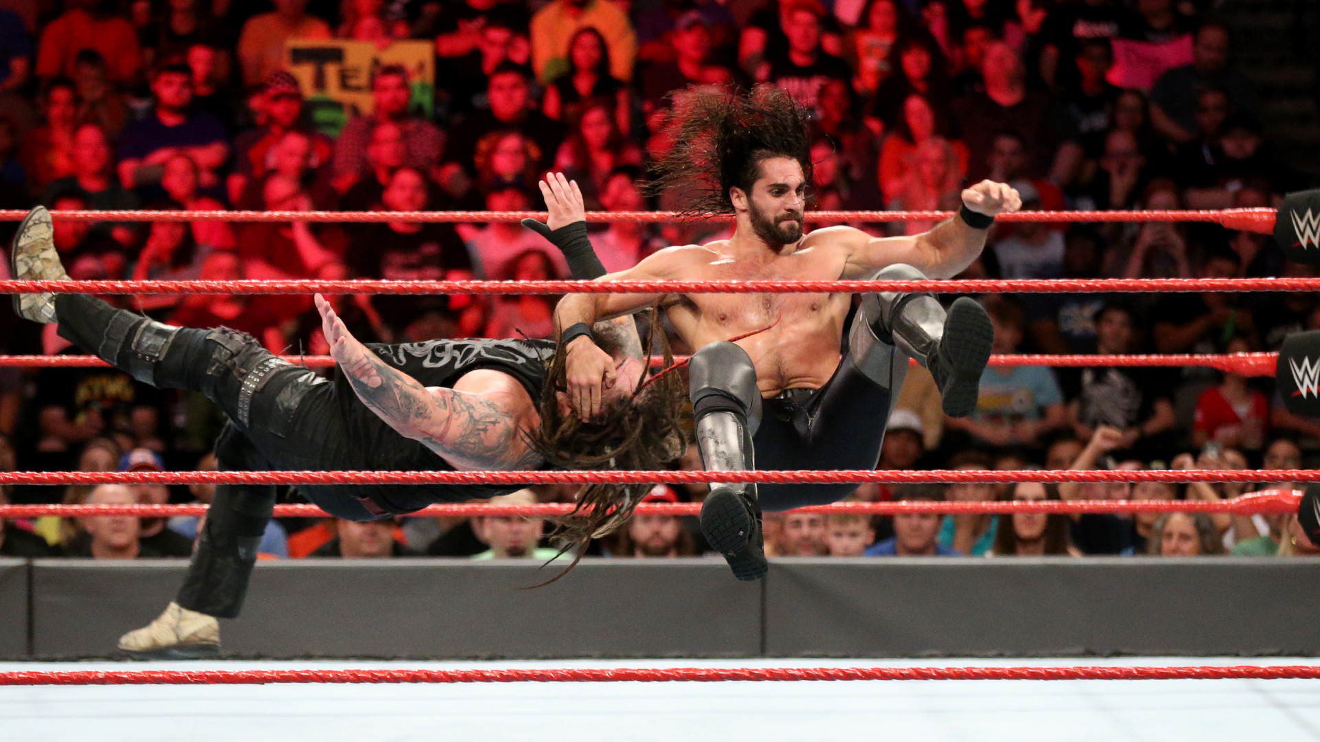1920x1080 Matt goes for the Side Effect but Braun counters and launches him across  the ring. Matt ends up down outside of the ring as Braun stands tall and we  go to ...