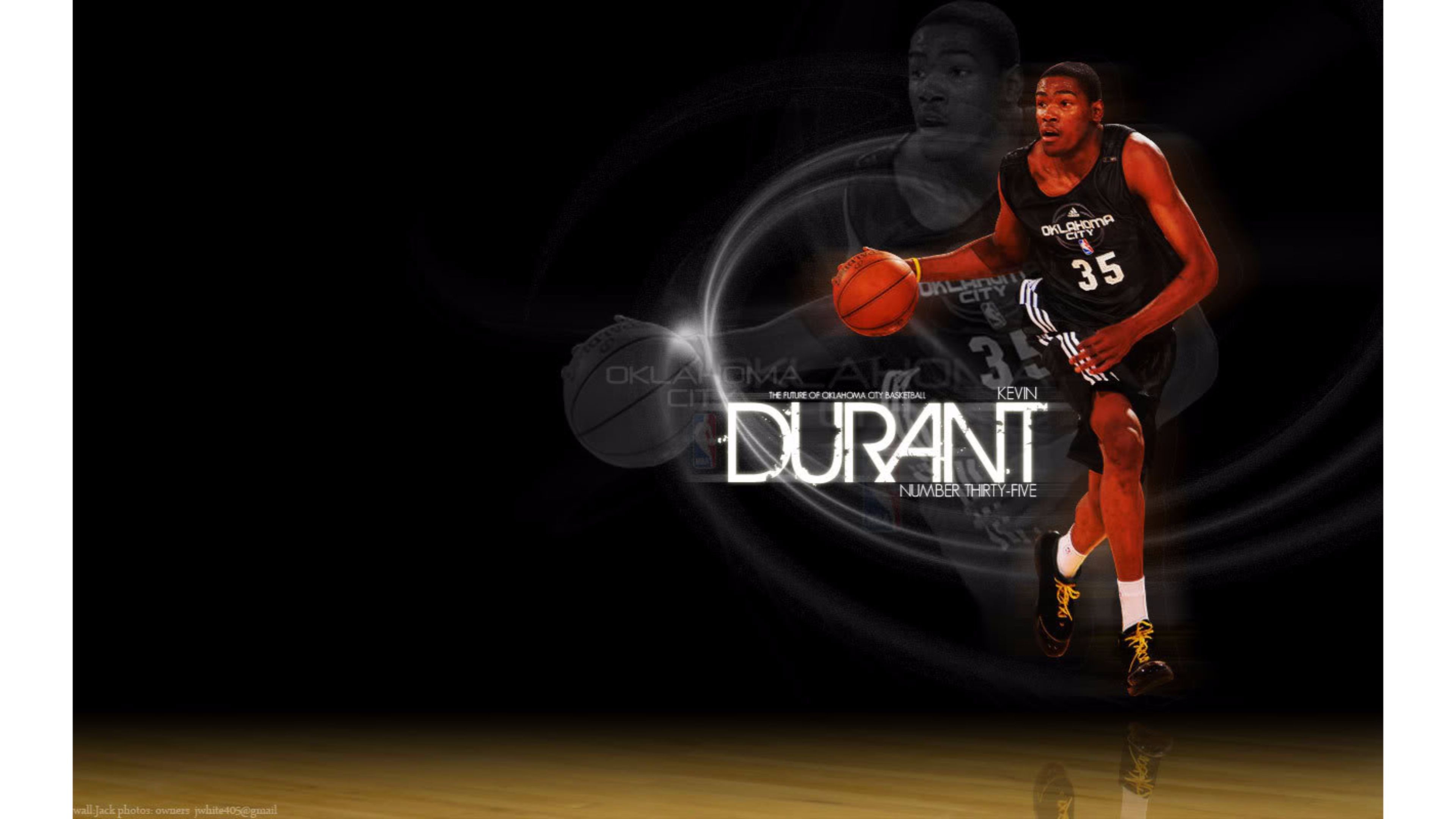 3840x2160 Black Background Kevin Durant 4K Wallpapers