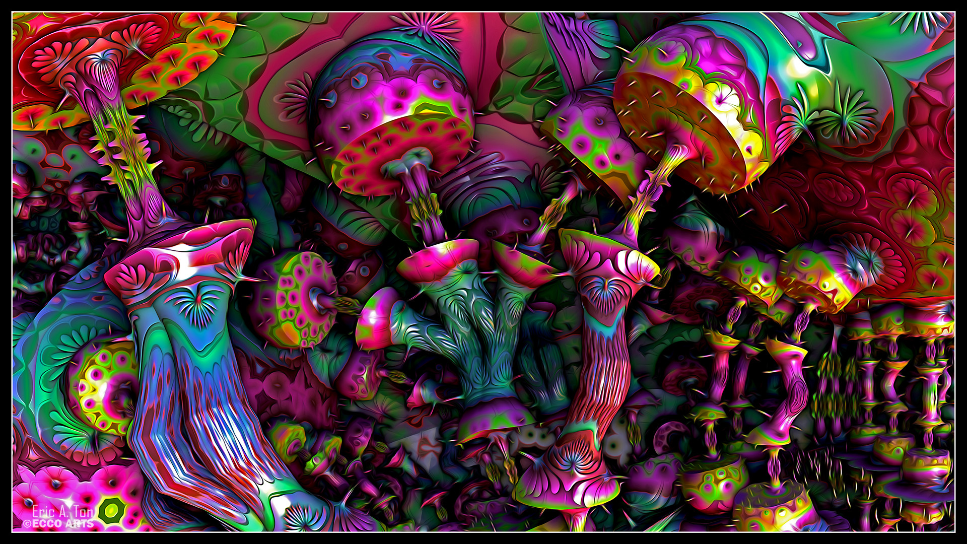 1920x1080 Psychedelic Mushrooms by eccoarts on DeviantArt