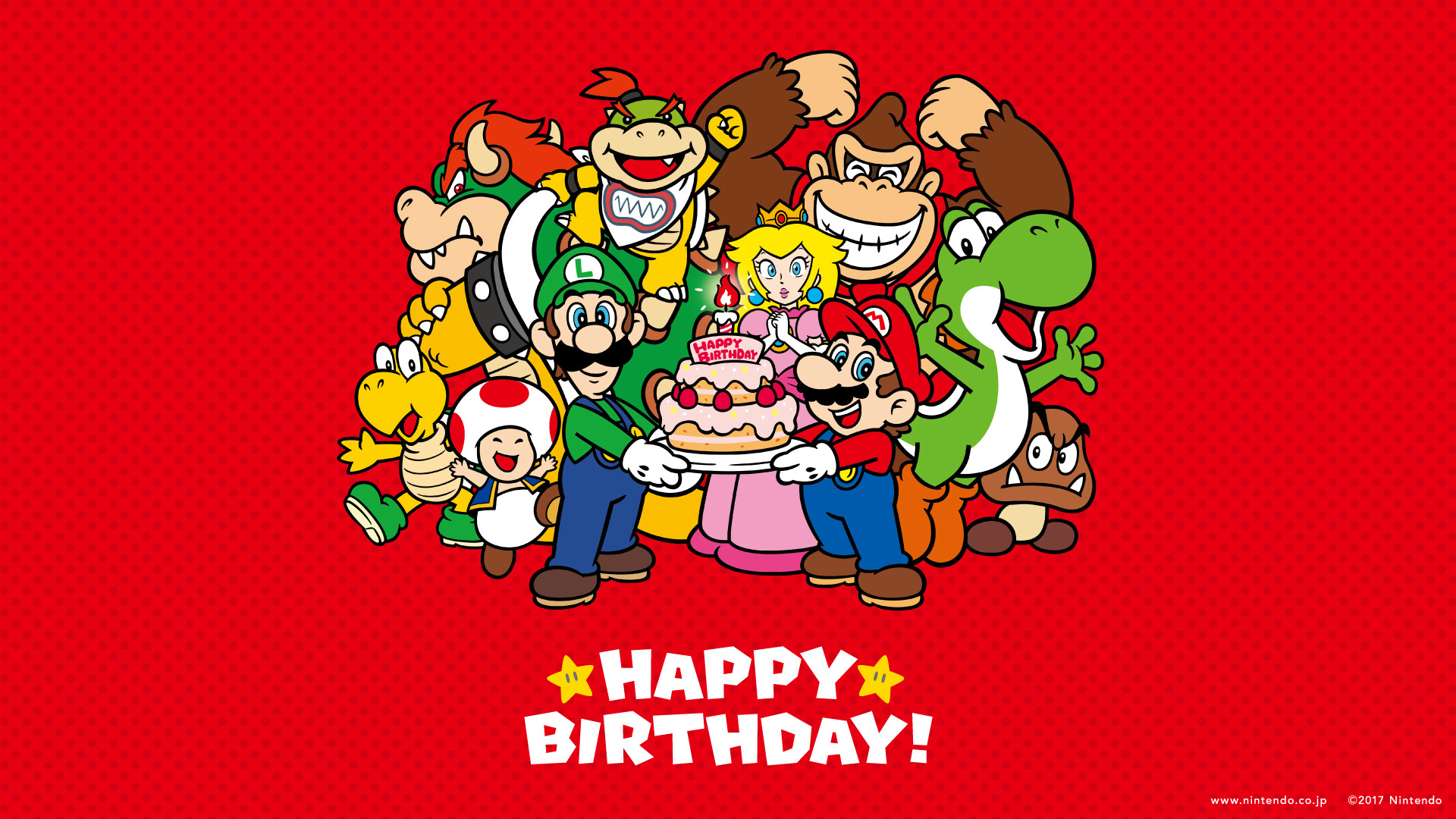 1920x1080 Nintendo releases Super Mario "Happy Birthday" wallpapers