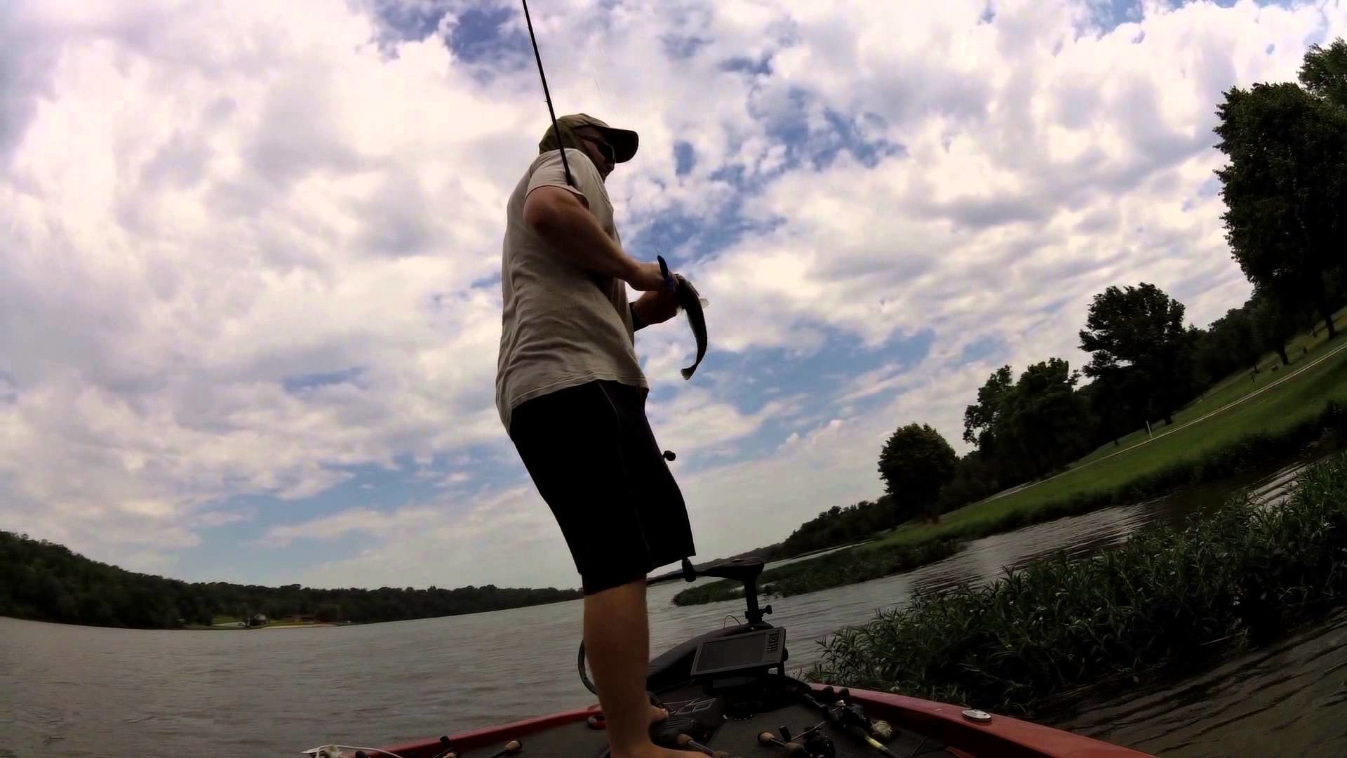 1920x1080 Olathe Lake bass fishing 7/1/15