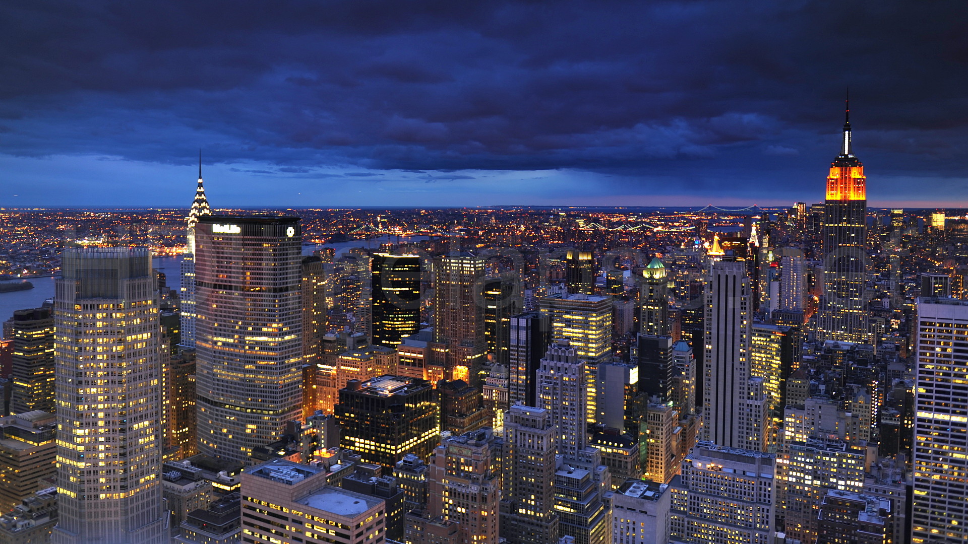 1920x1080 Twilight in New York City (52 Wallpapers)