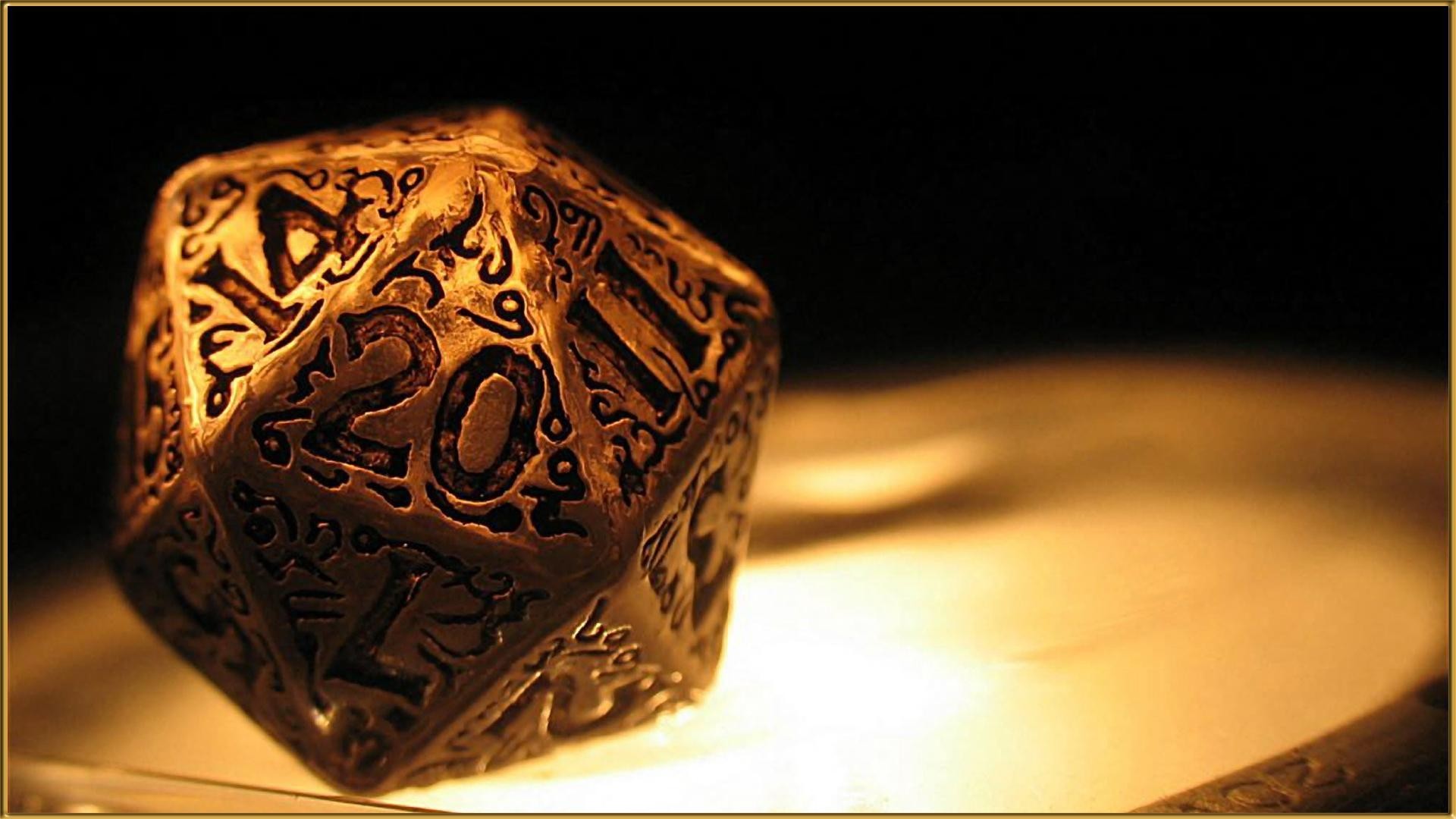 1920x1080 closeup, D20, Gold, Dungeons and Dragons, Dice, Numbers Wallpapers HD /  Desktop and Mobile Backgrounds