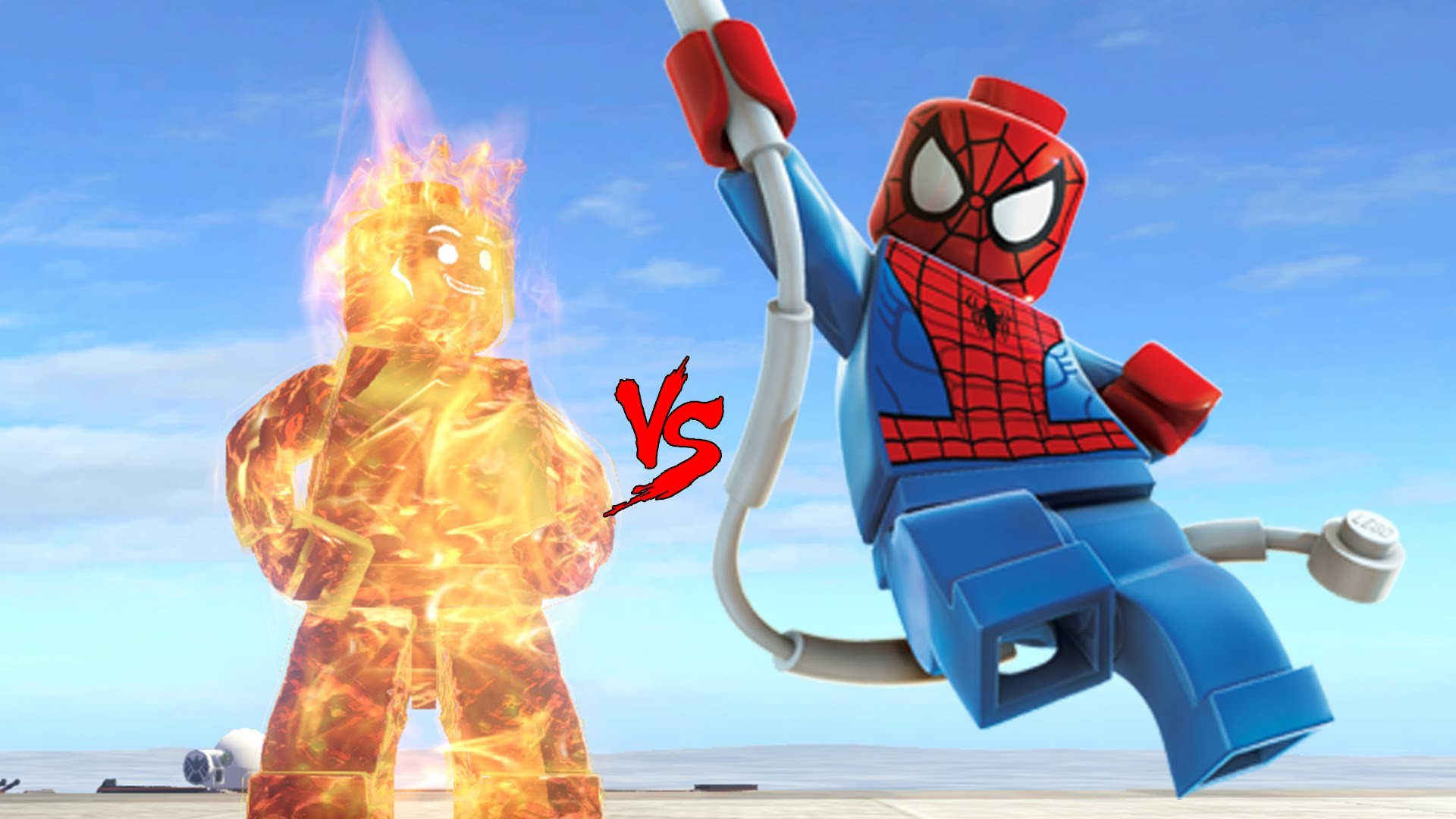 1920x1080 HUMAN TORCH (FANTASTIC FOUR HERO) VS SPIDER-MAN - BATTLE(LEGO MARVEL SUPER  HEROES) - YouTube