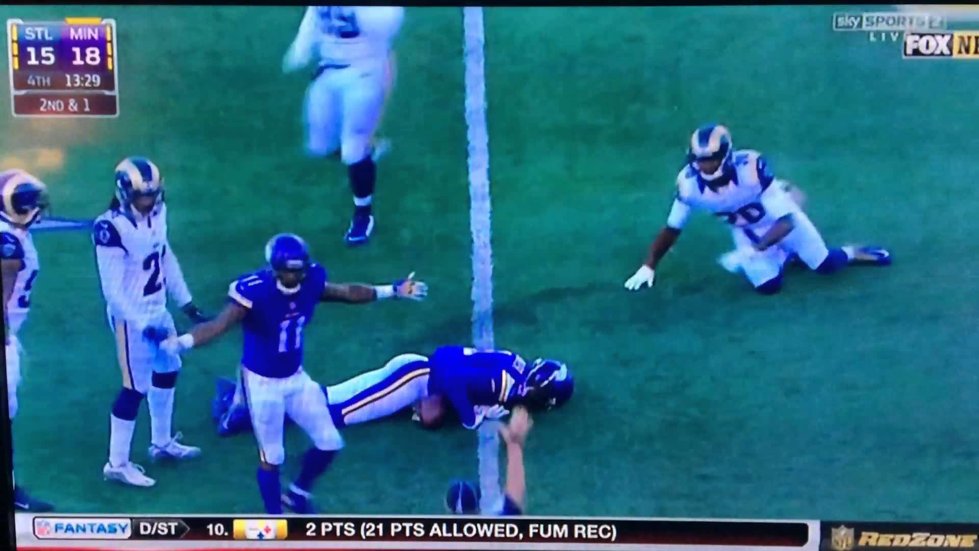 1920x1080 Teddy Bridgewater Knocked out cold 08/11/15