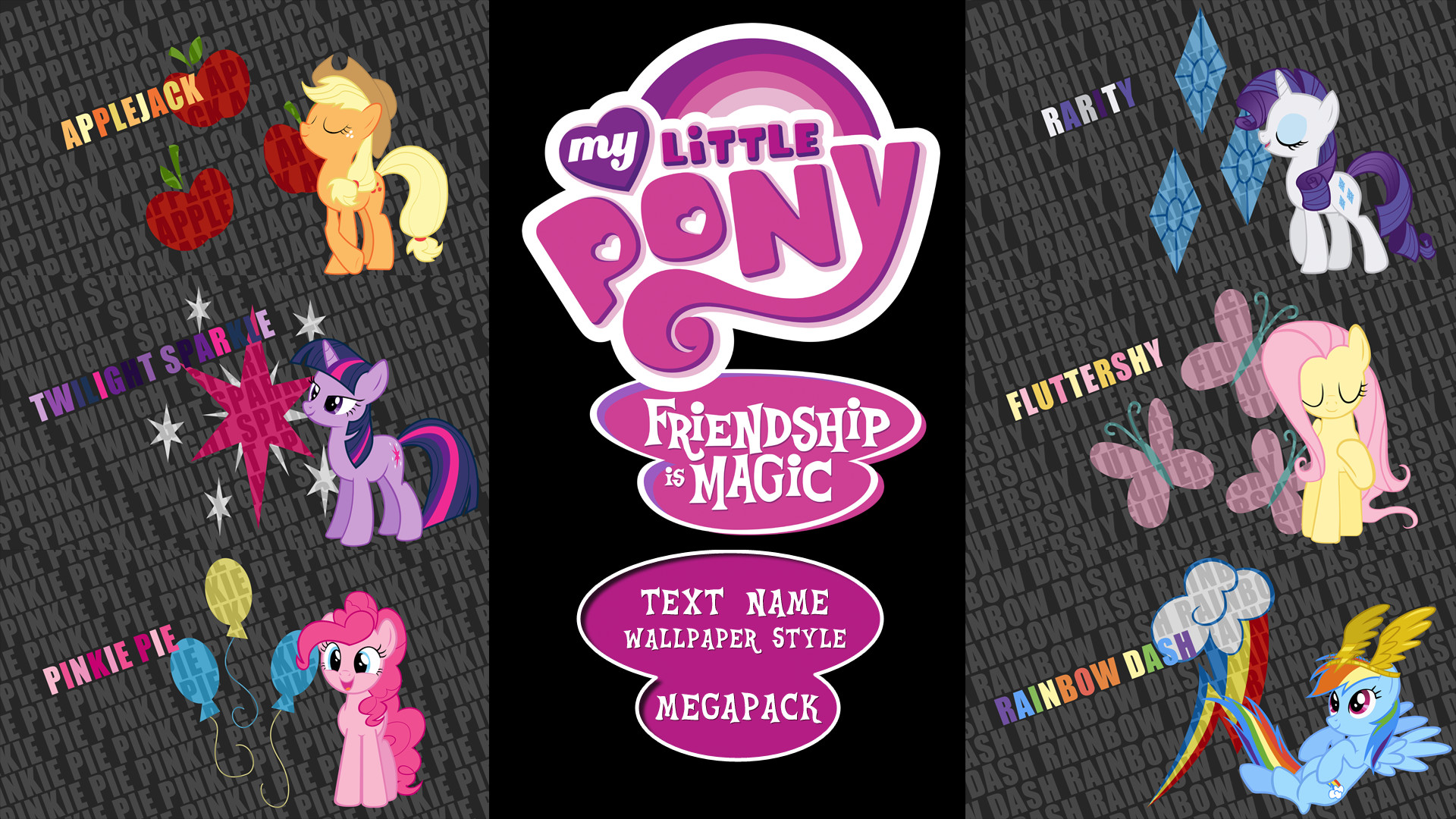 1920x1080 Names Of My Little Pony wallpaper