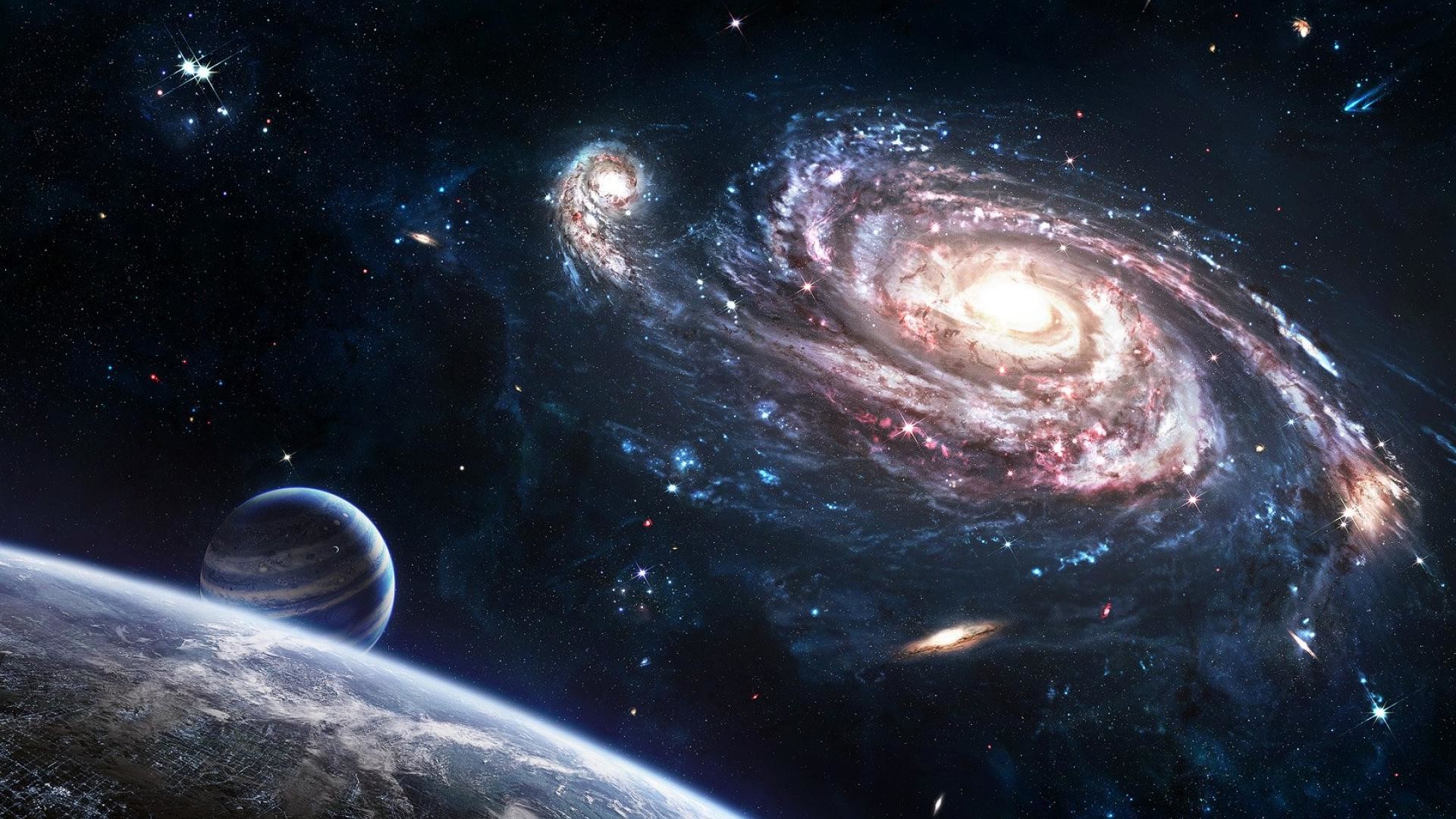 1920x1080 Hd Universe Wallpaper: Planet Space Universe Earth Galaxy Stars Cosmic Hd  Wallpaper px
