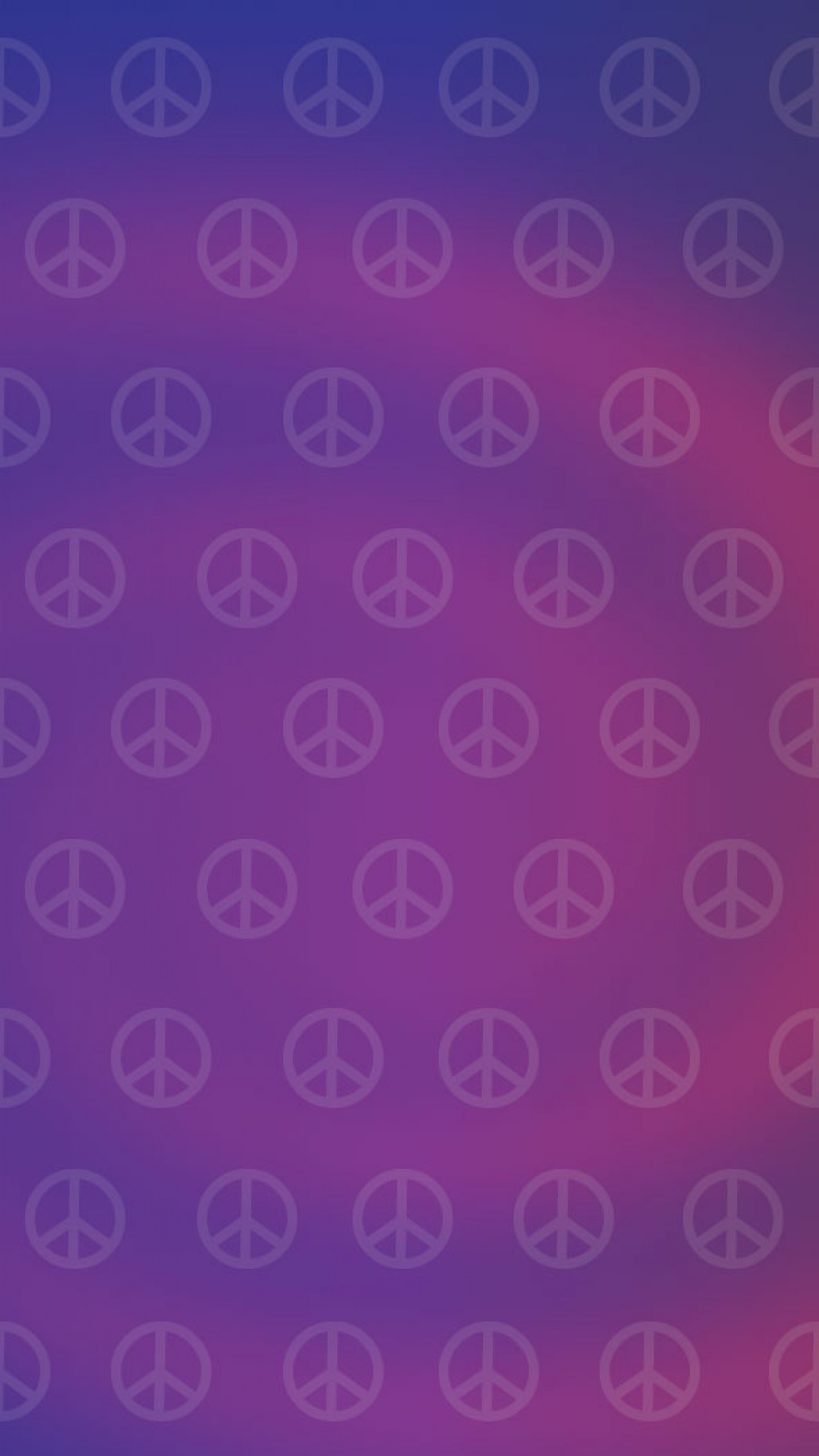 1440x2560 Preview wallpaper hippies, picture, sign, peace, purple 