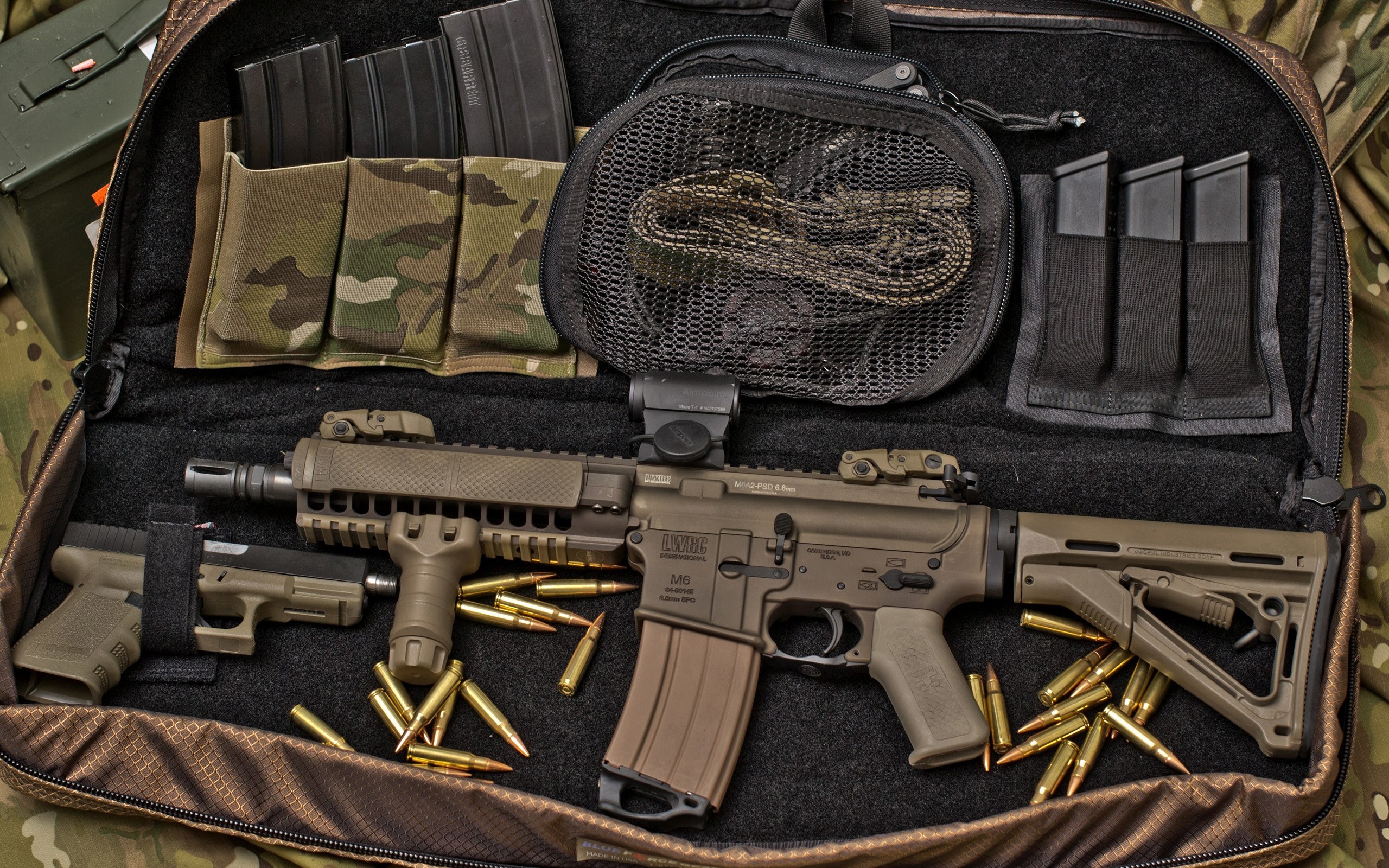 2560x1600 guns weapons glock Magpul AR-15 M4 tactical LWRC m6 Aimpoint STANAG 6.8 SPC  M6
