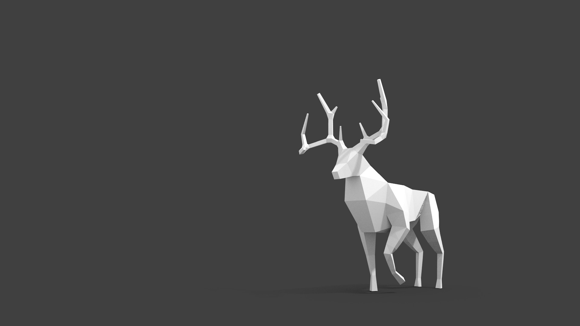 1920x1080 Deer Wallpaper, Low Poly, Game Art, Experiment, Modeling, Illustration,  Brushes, Google Search, House