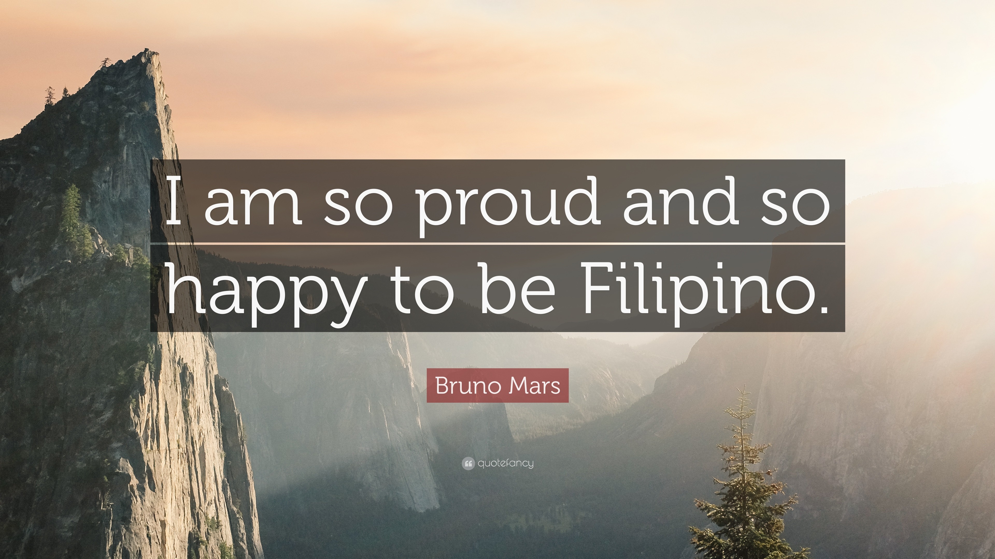3840x2160 Bruno Mars Quote: “I am so proud and so happy to be Filipino.