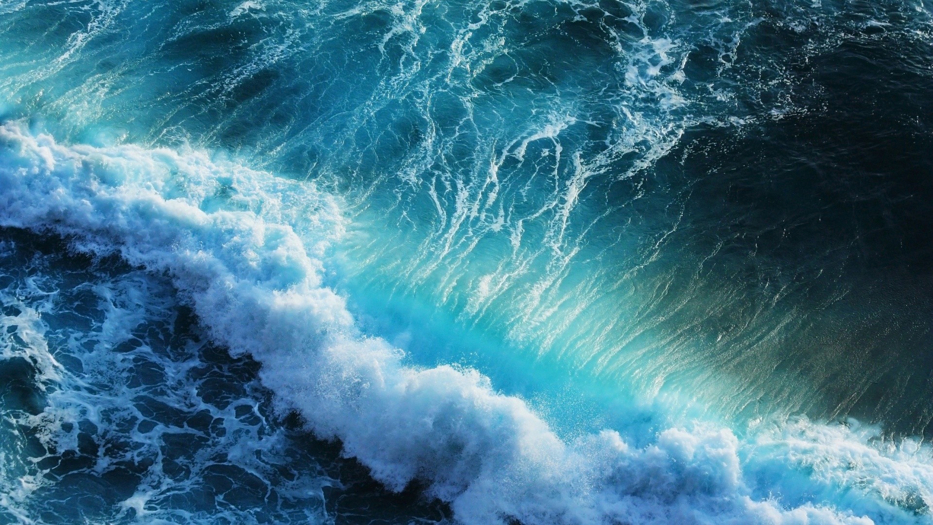 1920x1080  Blue Ocean Waves. How to set wallpaper on your desktop? Click the  download link from above and set the wallpaper on the desktop from your OS.