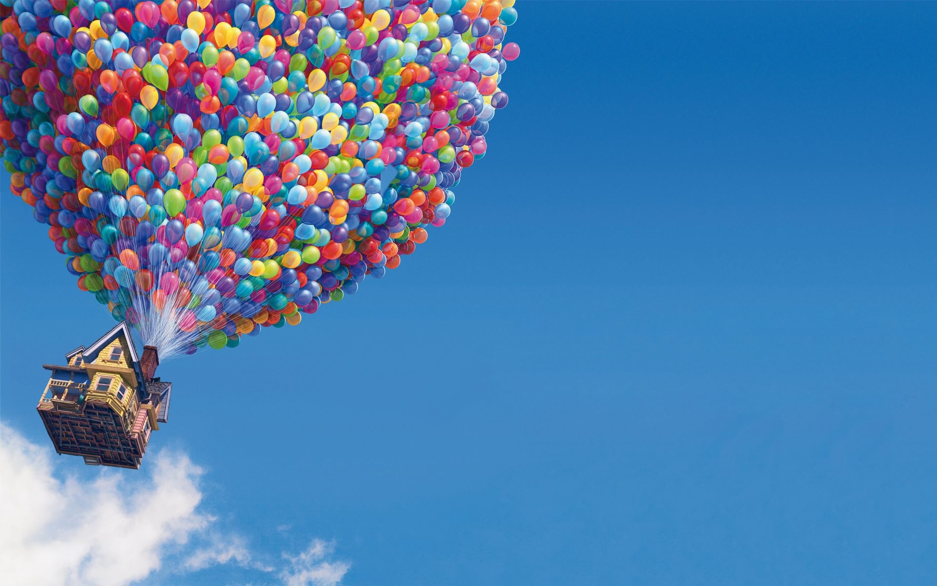 1920x1200 balloon, up, floating, house, pixar